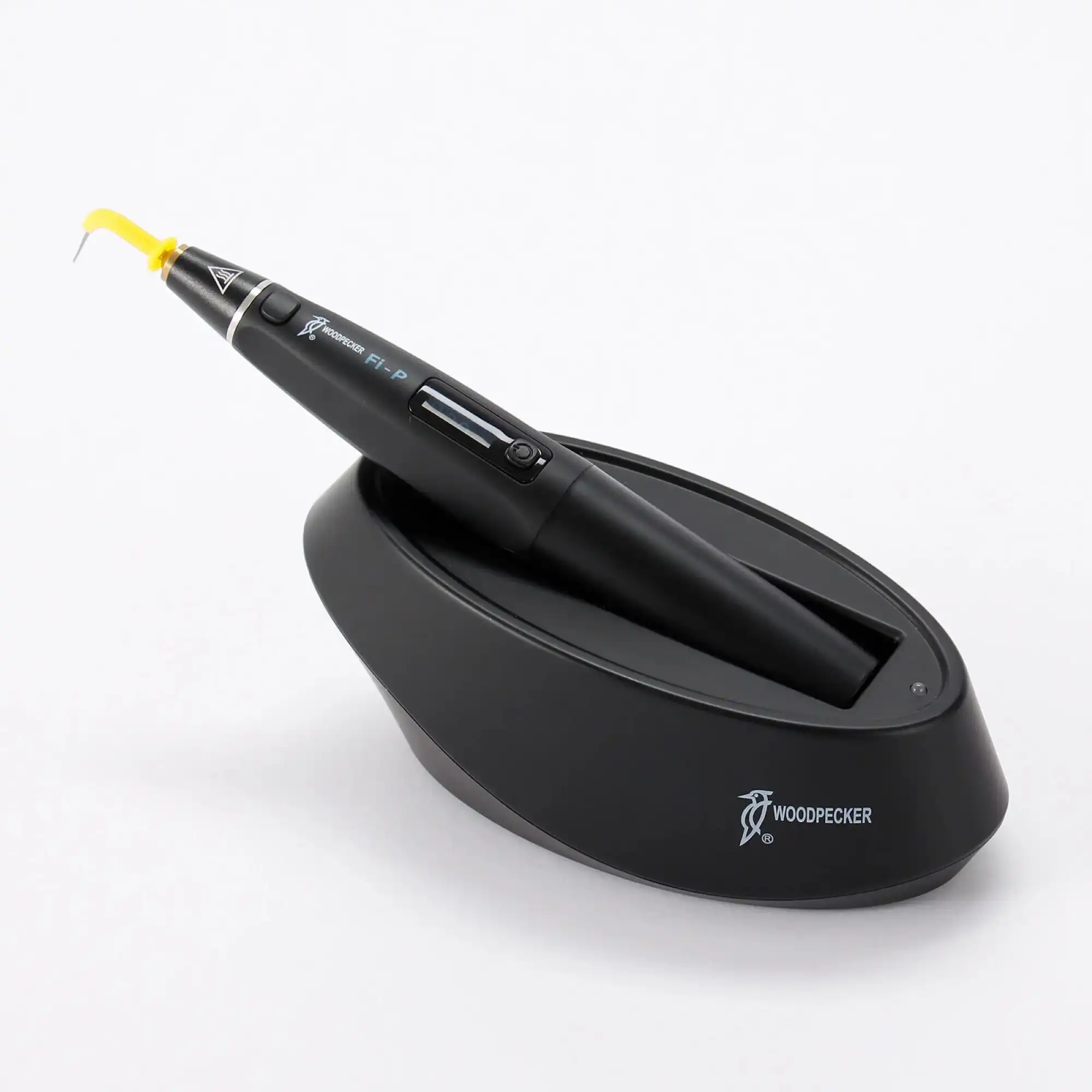Woodpecker Endo Fi-P Black Cordless Gutta-Percha System, Heated Obturation Pen, 0.2-Second Heat-Up, 4-Temperature Preset (150-230°C), 2000mAh Battery, Complete Kit with 4 Pre-Bent Tips and Charging Stand