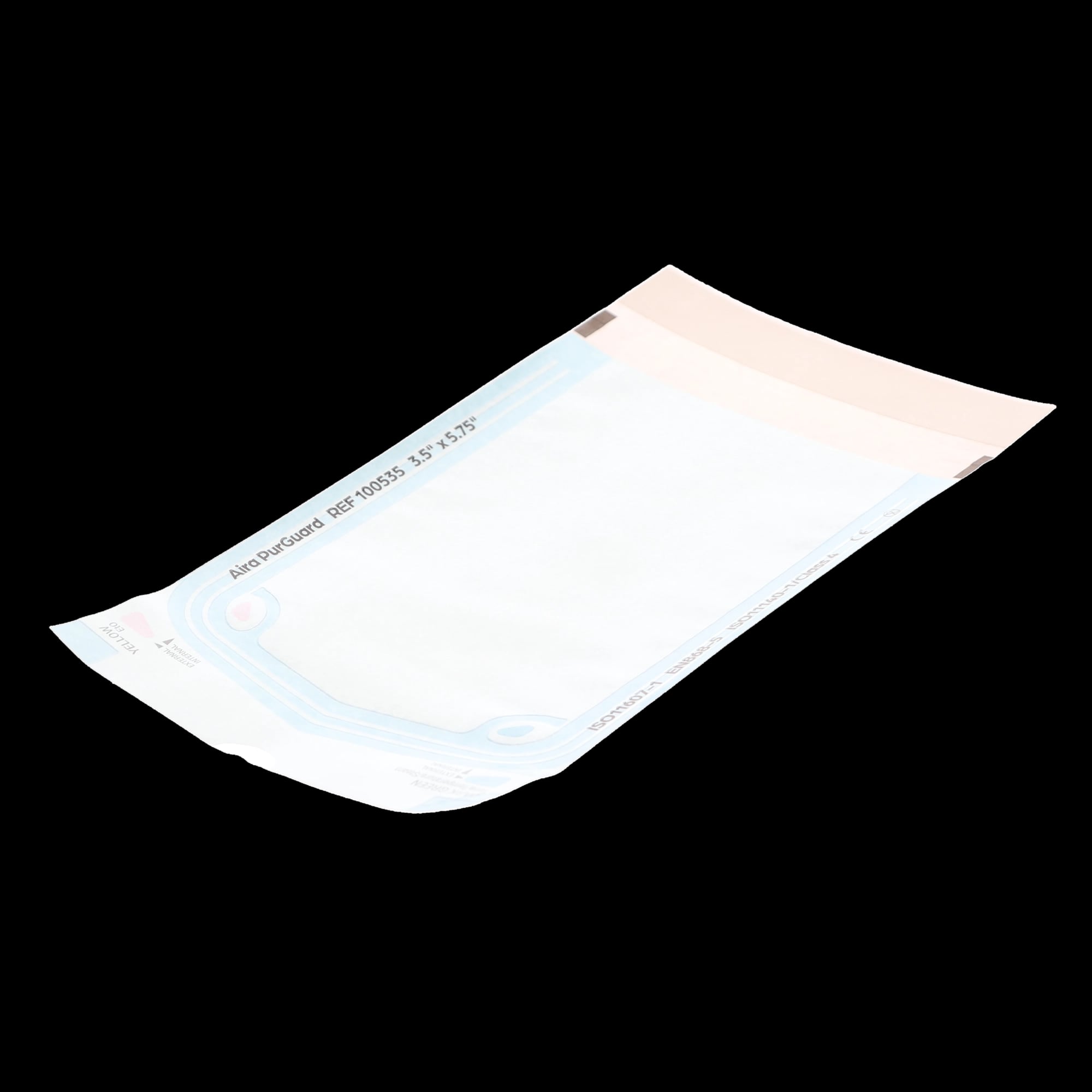 Aira Self-Sealing Sterilization Pouch, Class 4, Paper/Blue Film, 3.5" x 5.75", 200/Box, 100535