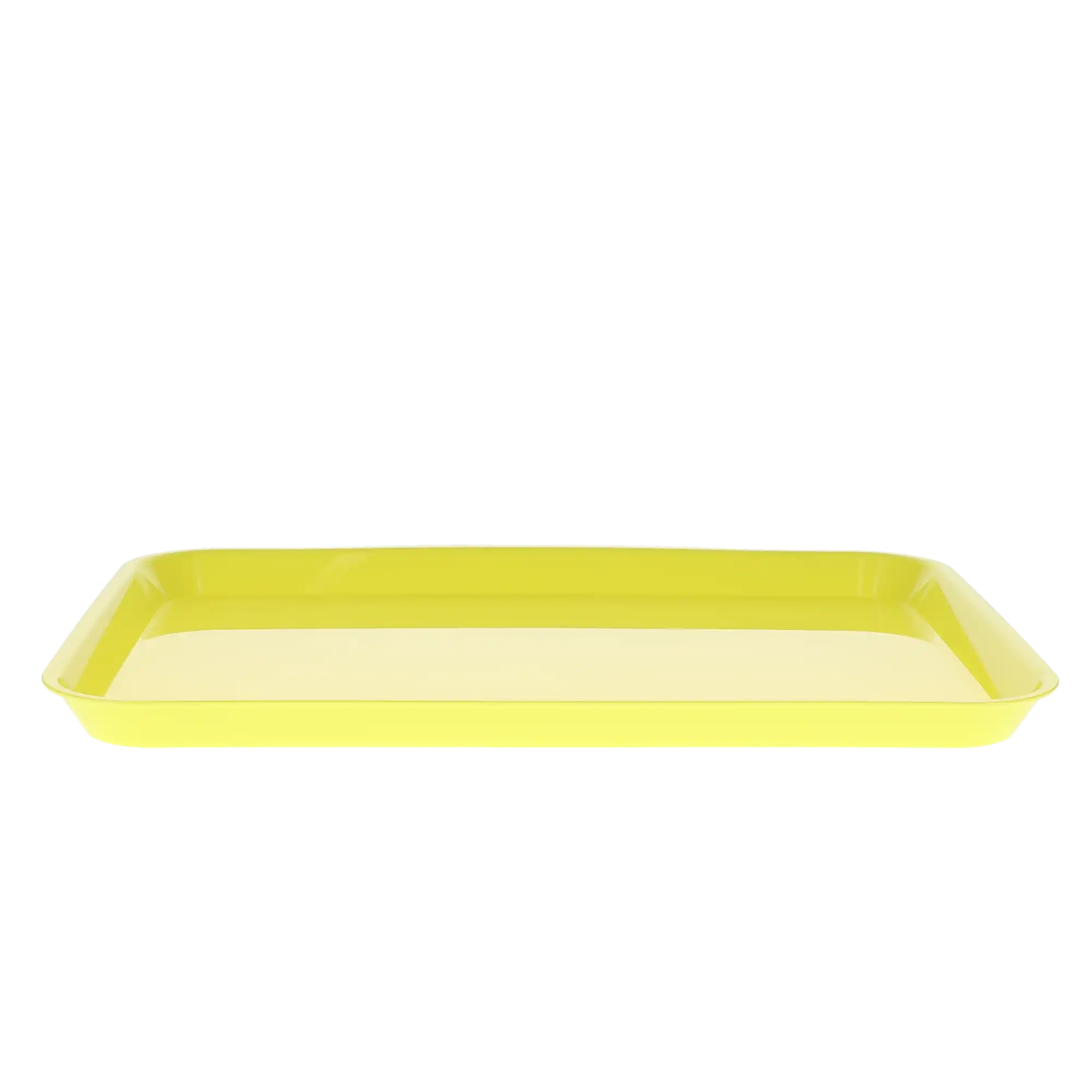HSB Set-Up Plastic Flat Tray, #B, Neon Yellow, 1/Pk, 108148