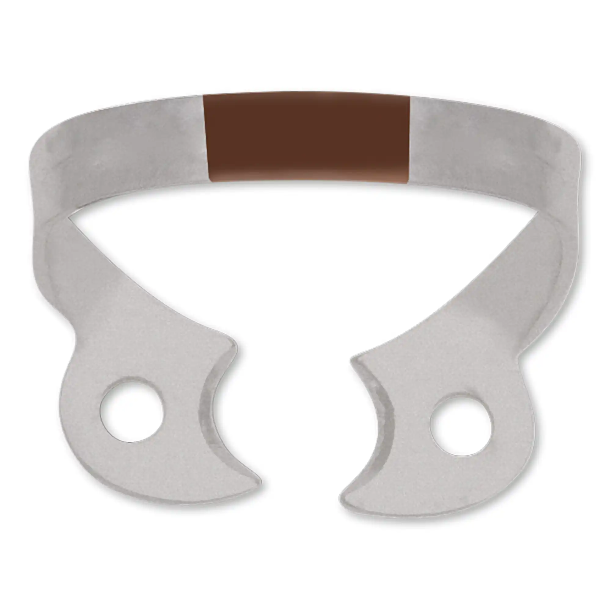 Hygenic Fiesta Rubber Dam Clamp #W2, Wingless, Premolar, Color-Coded, Brown, Matte Finish, H02794