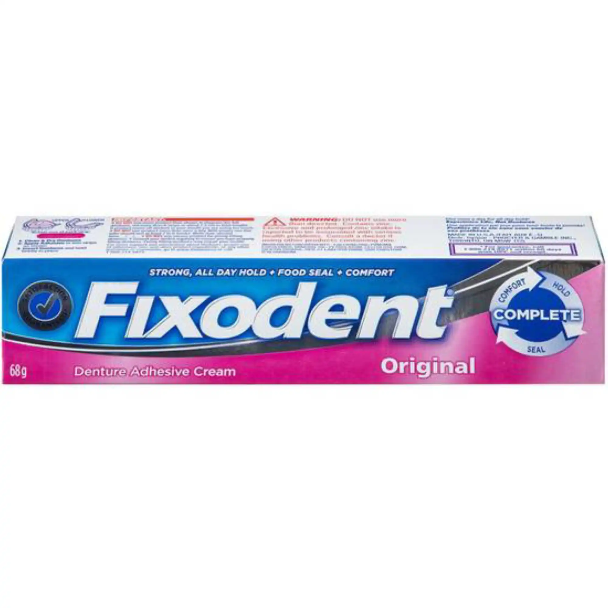 Fixodent Complete Denture Adhesive Cream, Original, 2.4 oz Tubes, 24/Case