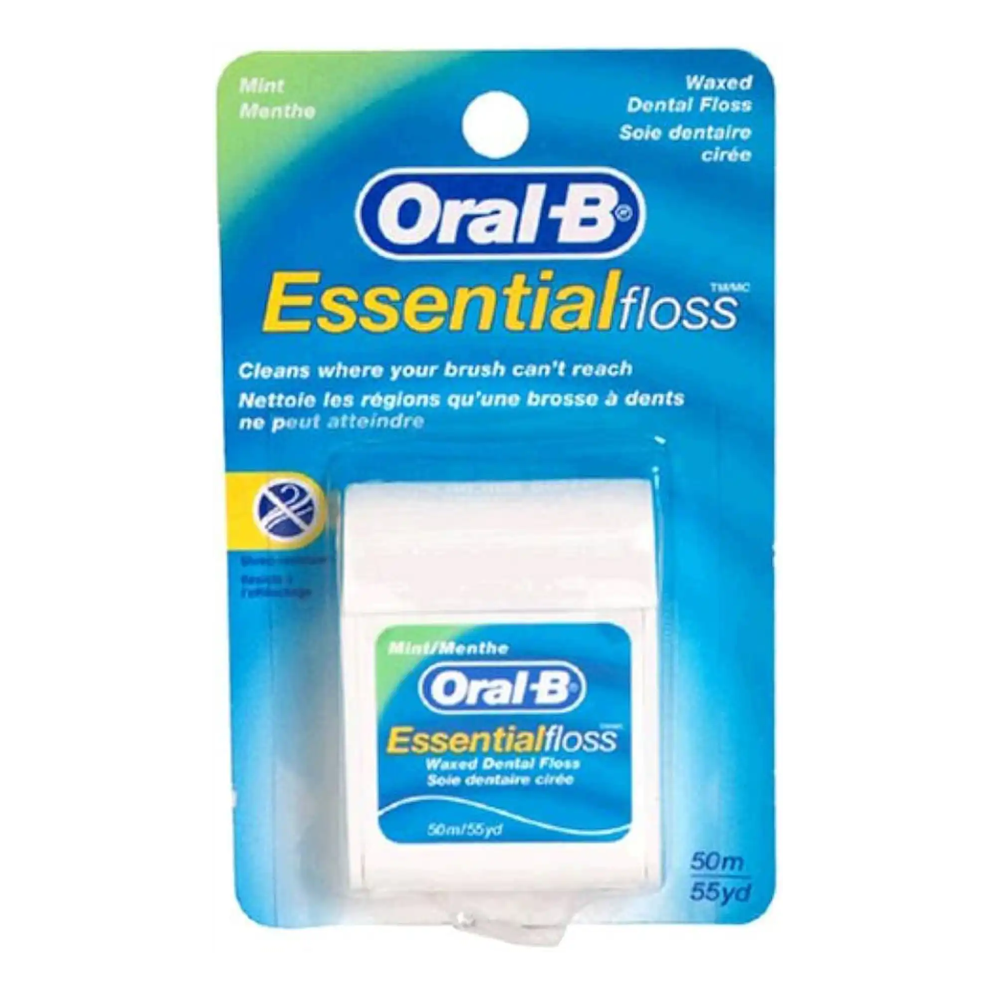 Oral-B Mint Waxed Dental Floss, 55 yd, 24/Case