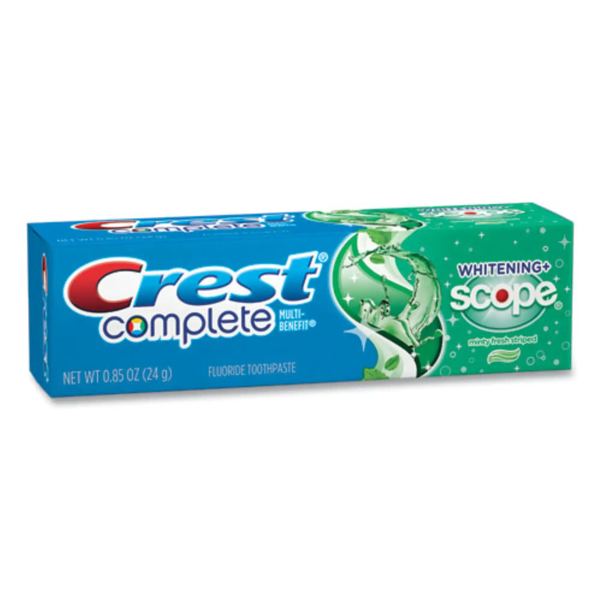 Crest Complete Toothpaste, Whitening with Scope, 0.85 oz Tube, 36/Case