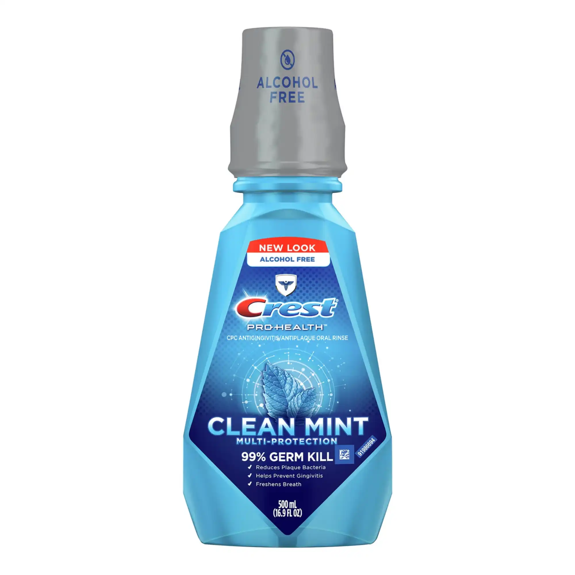 Crest ProHealth Multi-Protection Mouthwash, Clean Mint, Alcohol-Free, 500 mL, 4/cs