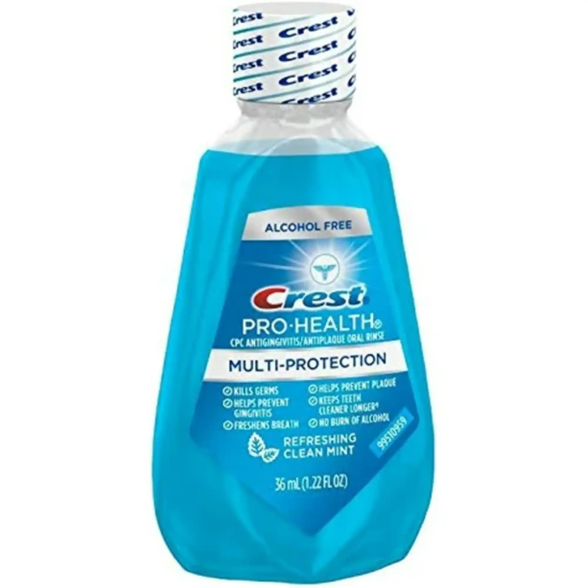 Crest ProHealth Rinse, Clean Mint, Alcohol-Free Mouthwash, 36mL, 48/cs