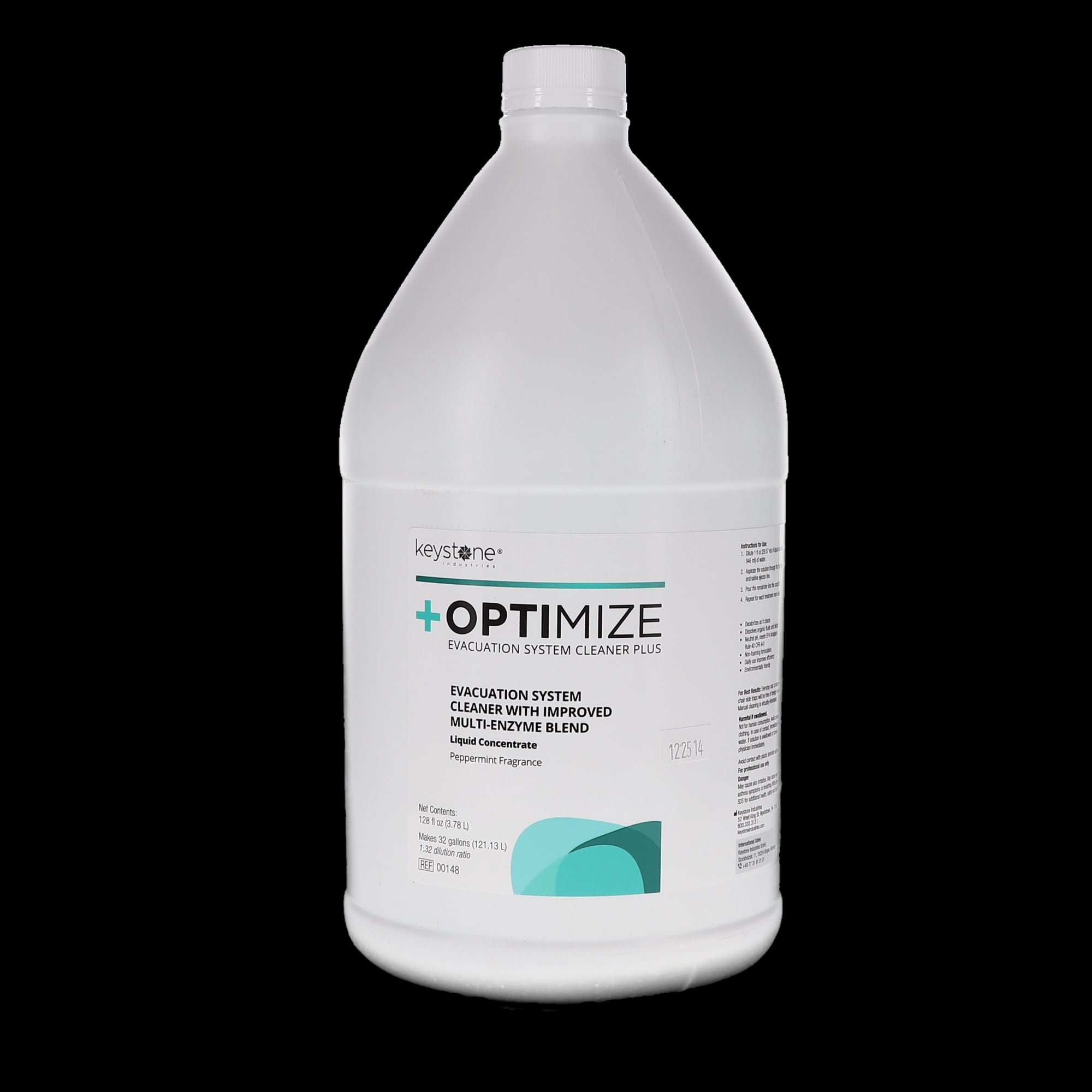 Keystone Evacuation Cleaner Plus Liquid Concentrate, 1 Gallon, Peppermint, 1/Pk, 148