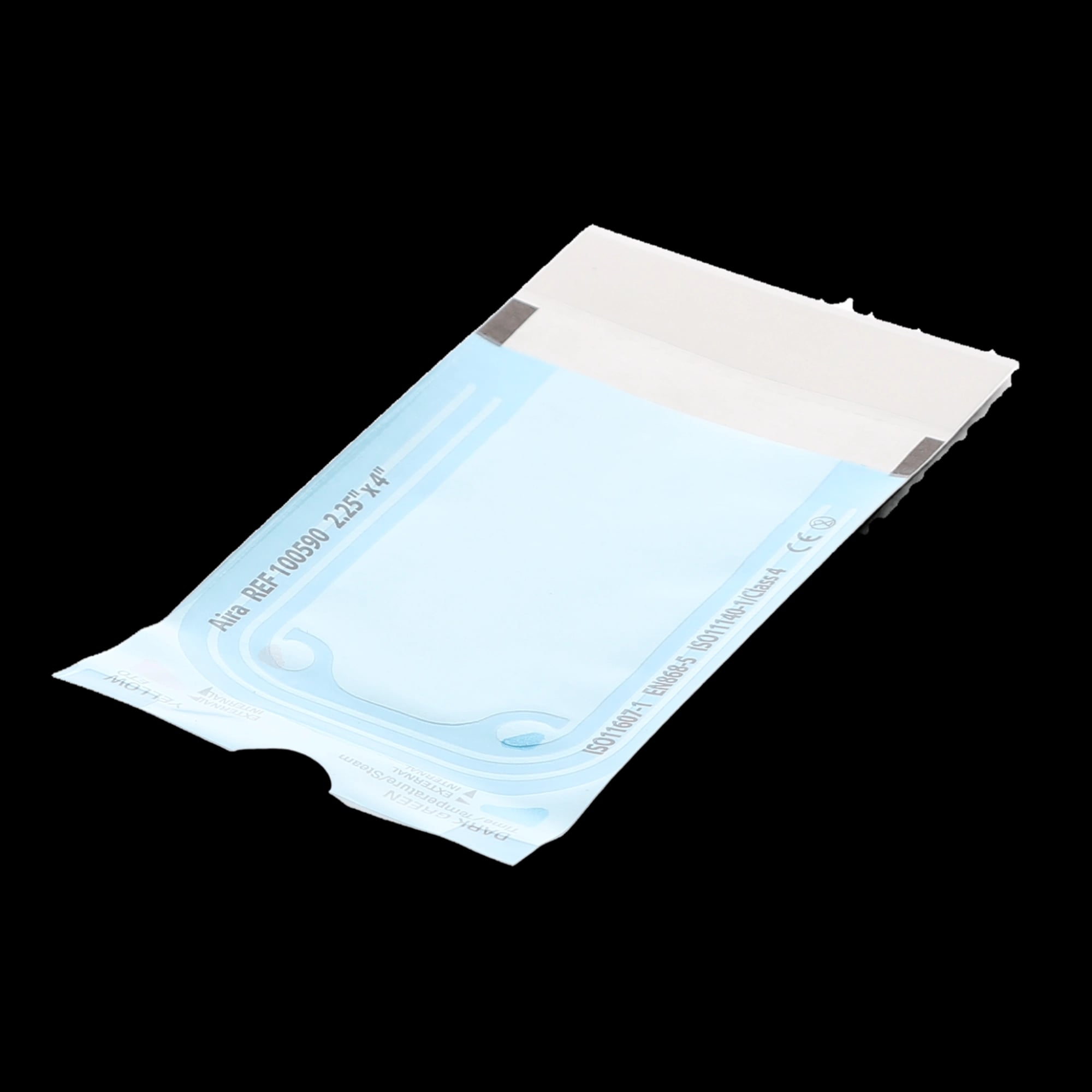 Aira Self-Sealing Sterilization Pouches, Class 4, Blue Film, 2.25" x 4", 500/Box, 100590