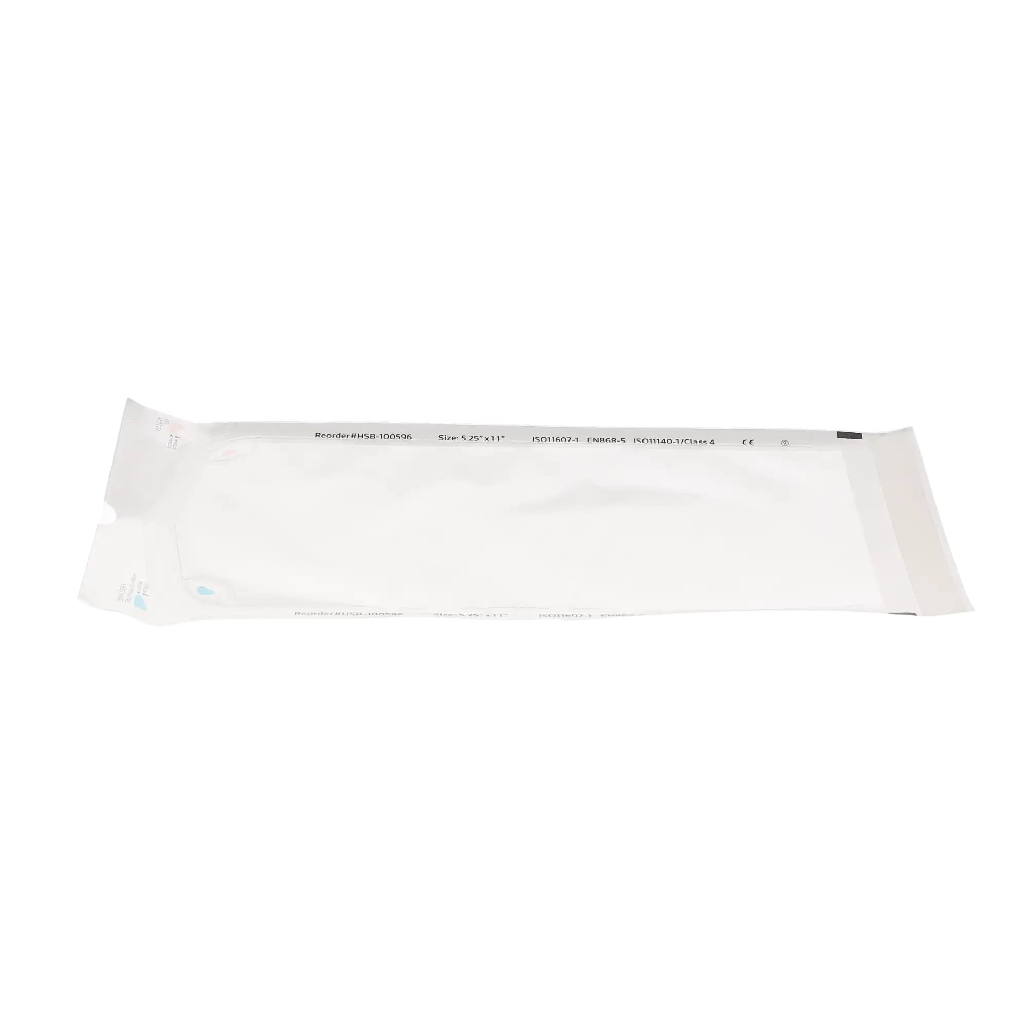 Aira Self-Sealing Sterilization Pouches, Class 4, Clear, 5.25" x 11", 500/Pk, 100596