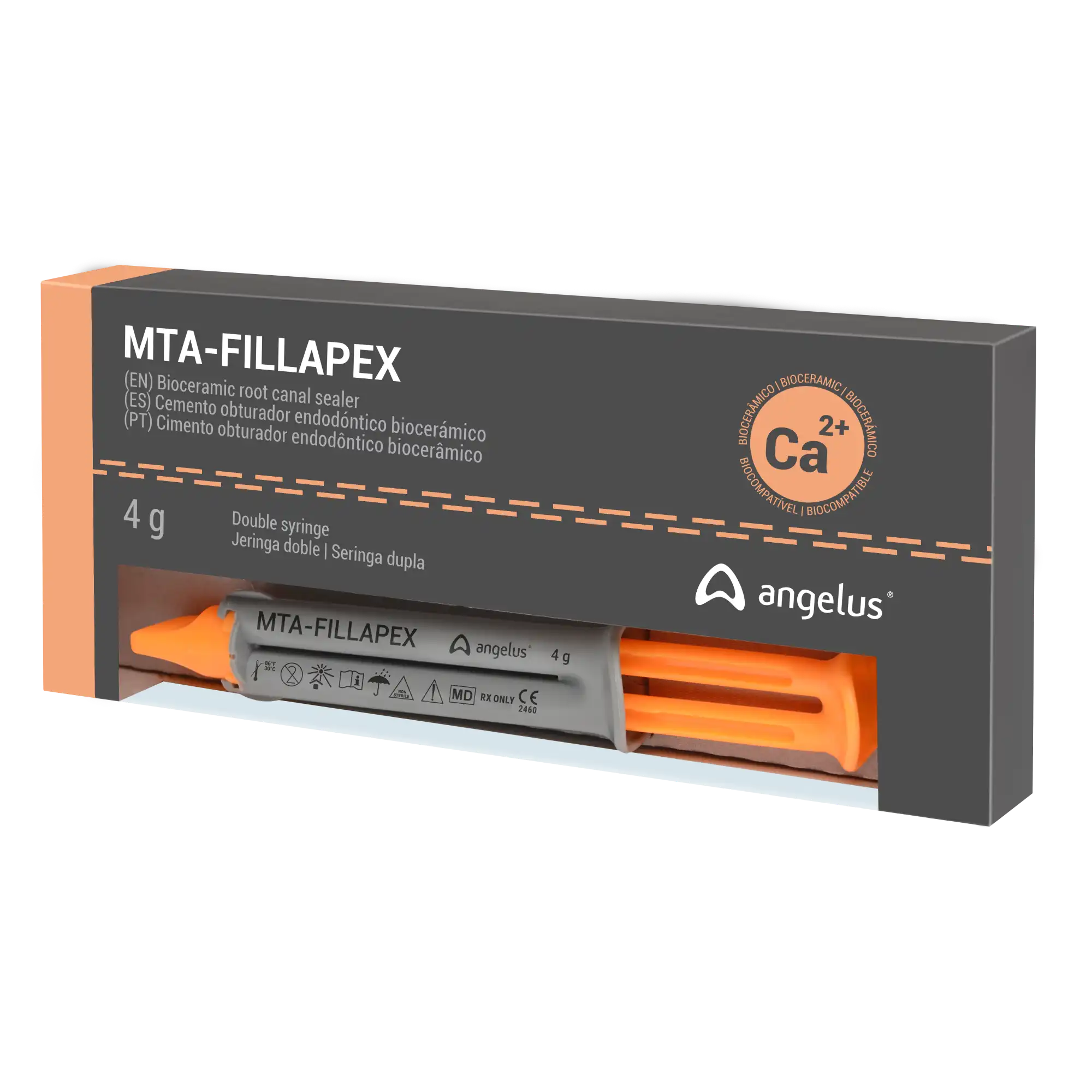 Angelus MTA Fillapex Automix Bioceramic Root Canal Sealer, 4g Double-Barrel Syringe with 10 Automixing Tips, #827