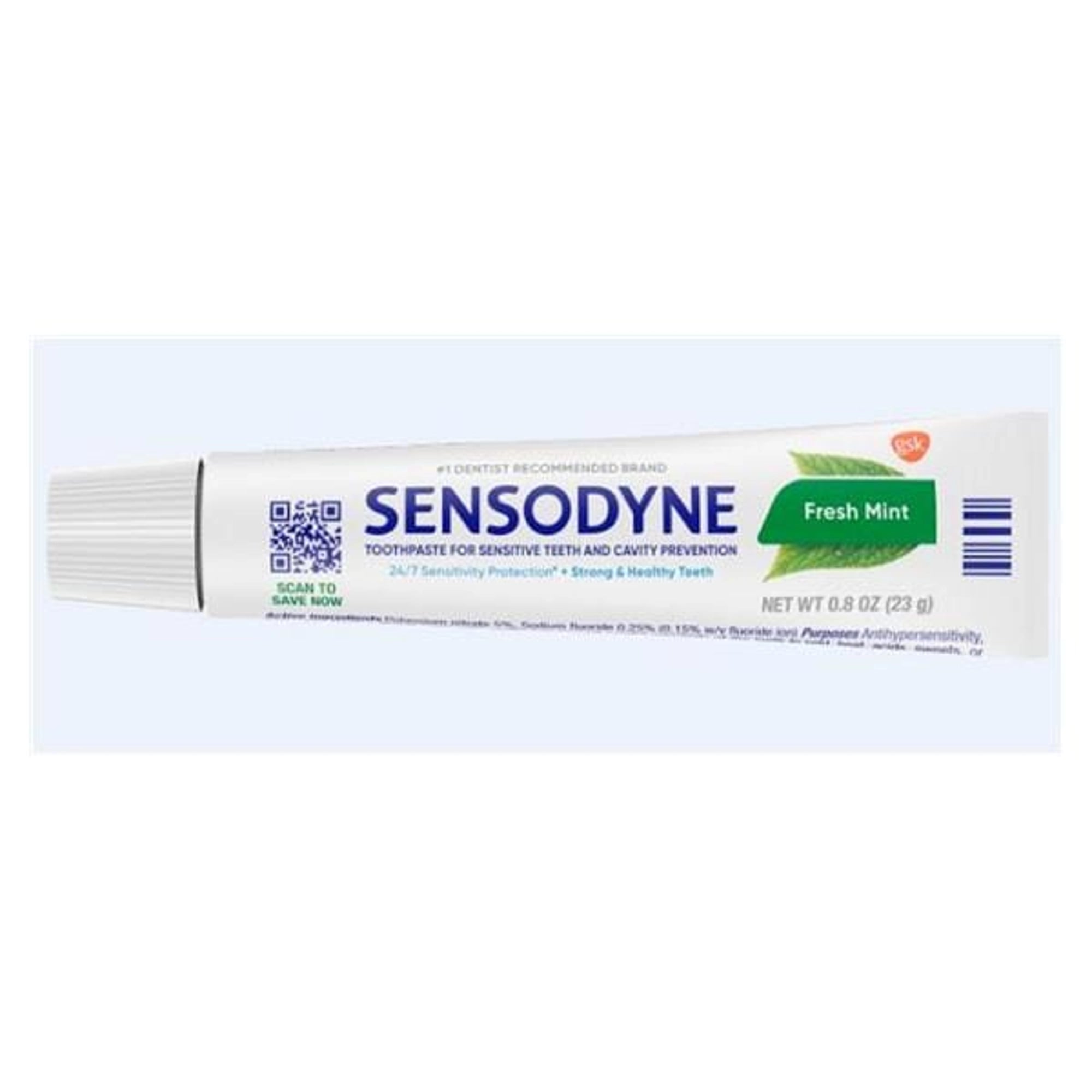 Sensodyne Fresh Mint Toothpaste, 0.8 oz Tubes, 50/Cartonless Case