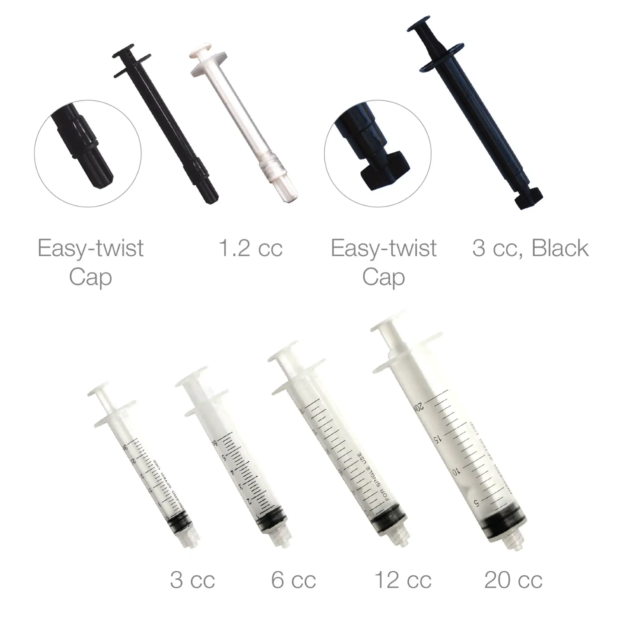 Pac-Dent Luer-Lock Endo Irrigation Syringes, 12 cc, Disposable, Non-Sterile, 100/Box, #242