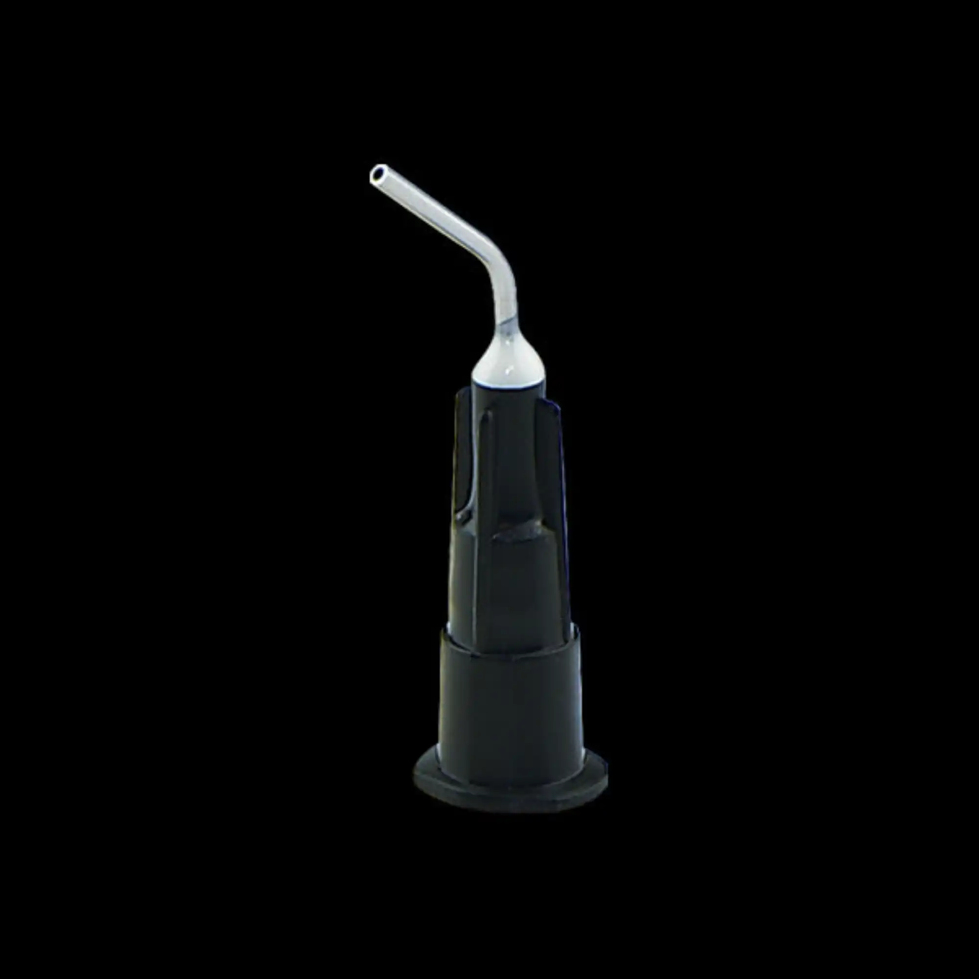 Pac-Dent Disposable Pre-Bent Needle Tips, Blunt-End, 20 Gauge, Flow, Black, 21 mm, 100/Pkg