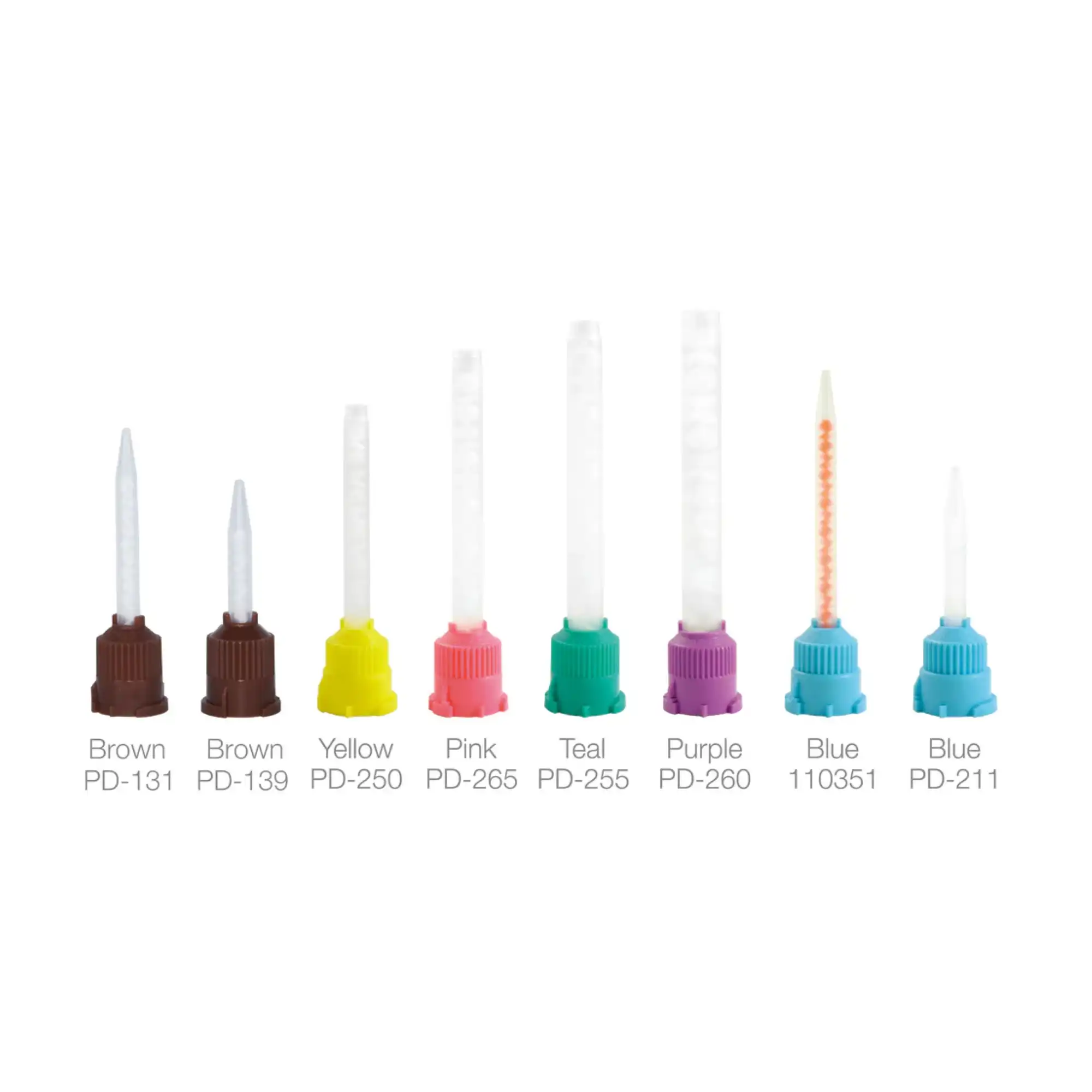 Pac-Dent C&B Prompt Blue Mixing Tips for Temporary Crown and Bridge Material, Package of 25
