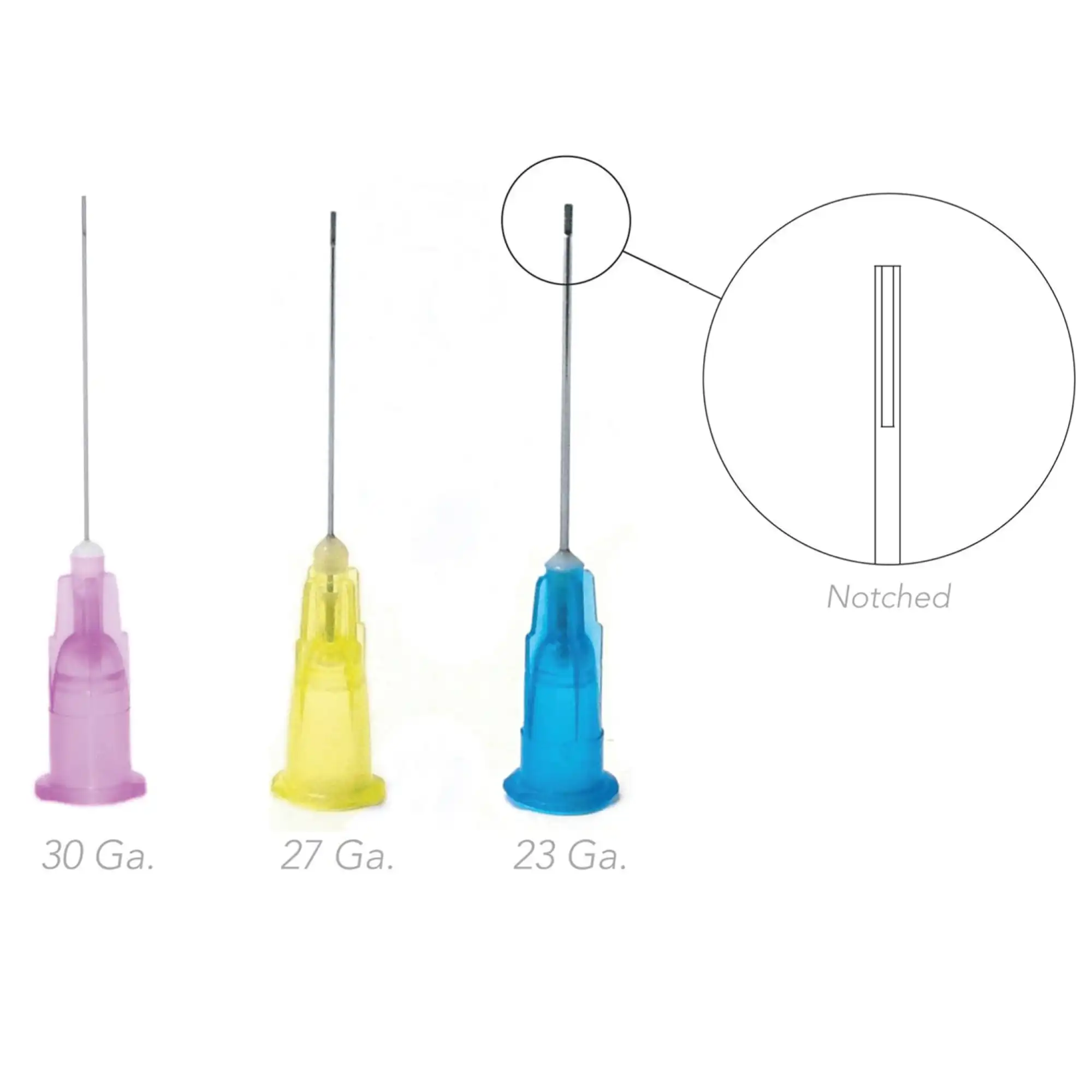 Pac-Dent Bendable Irrigation Needle Tips, 1" Monoject Style Notched, 27 Gauge, Yellow, 100/Bx, #239