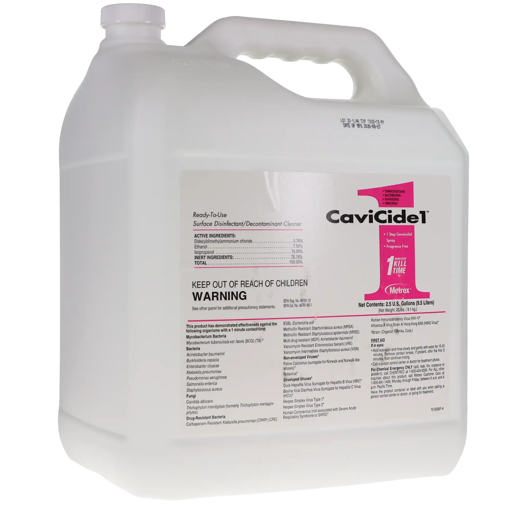 Metrex CaviCide1 Surface Disinfectant Cleaner, 2.5 Gallon Bottle