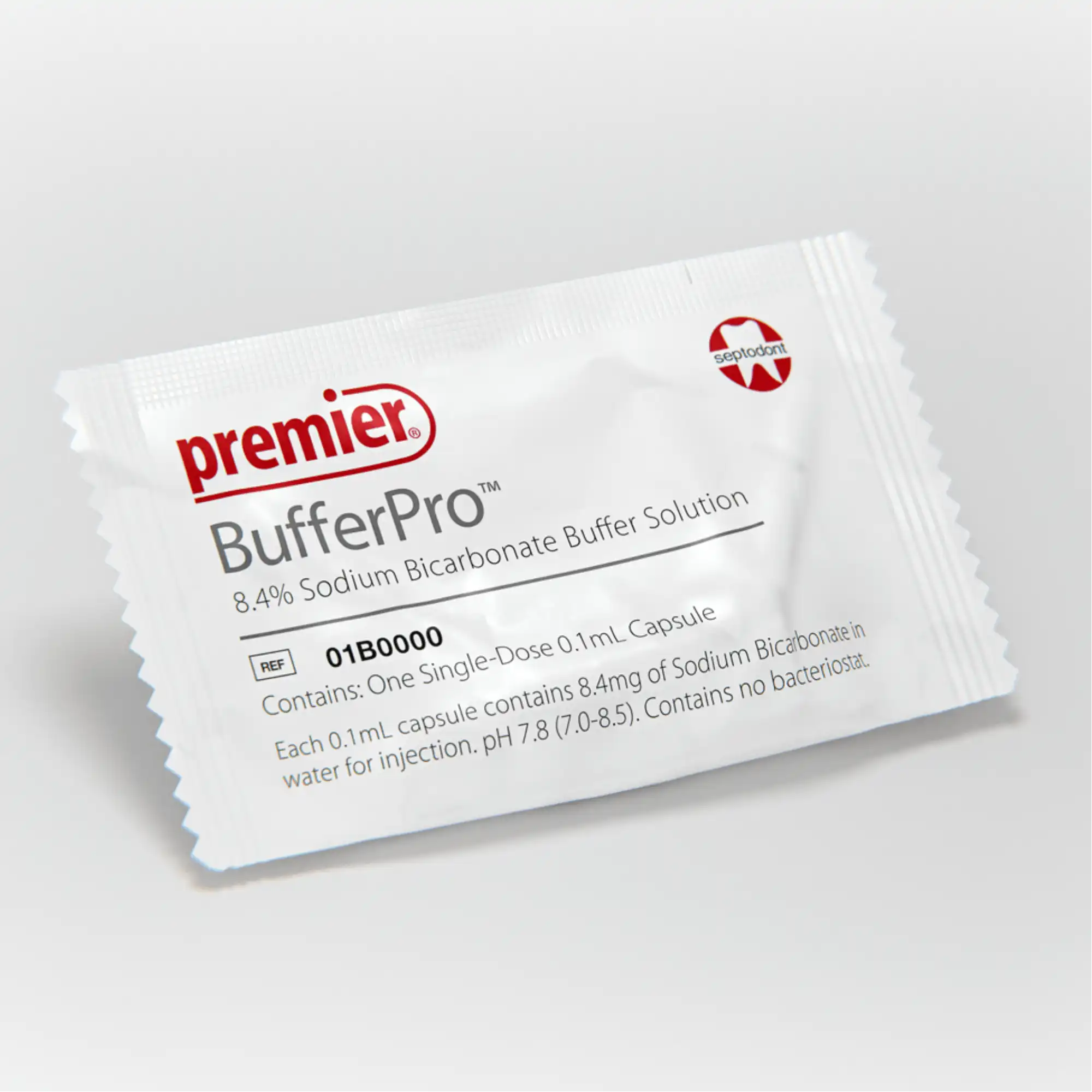 Septodont BufferPro 8.4% Sodium Bicarbonate Buffer Solution, 0.1 mL Capsules, 25/Box, 01B0000