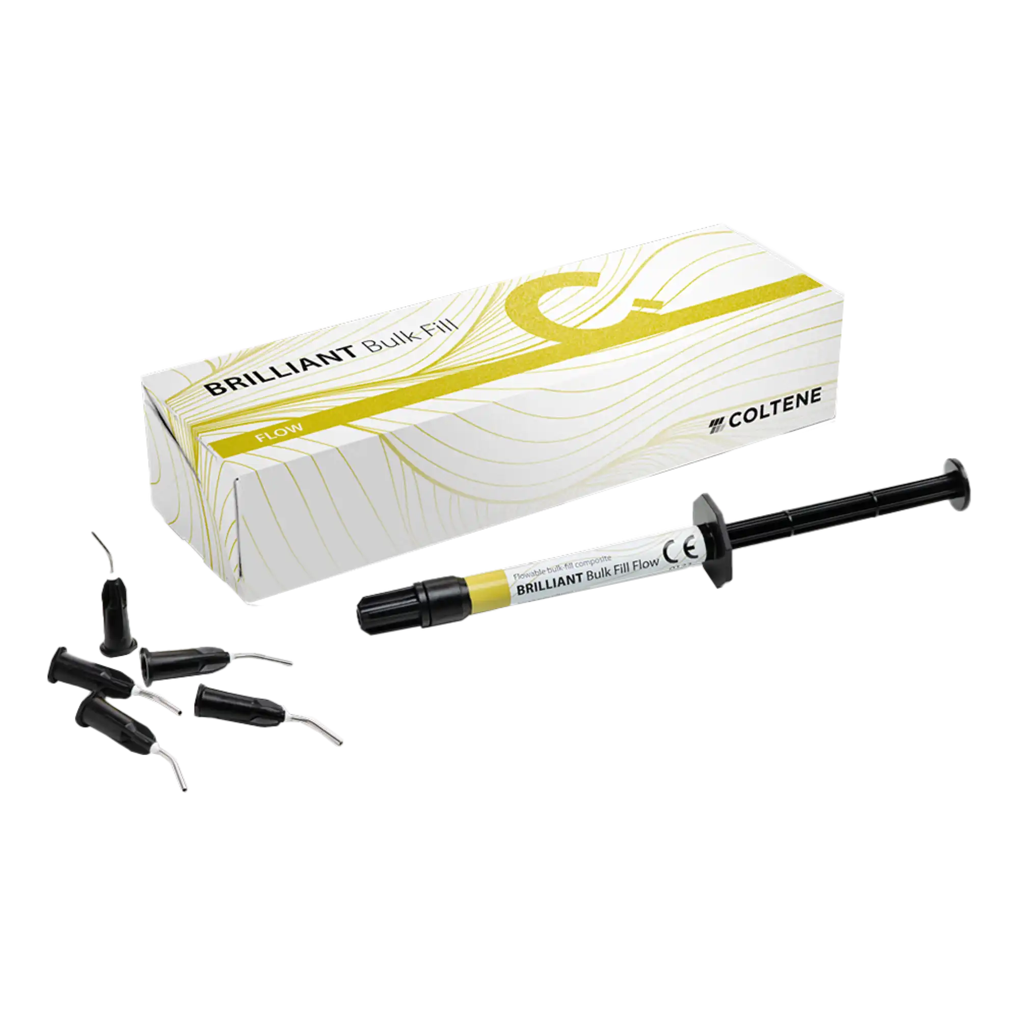BRILLIANT Bulk Fill Flow Multi-shade 4mm Bulk Composite, Syringe (1) 2.3 g and (11) Application Needles, 60033280