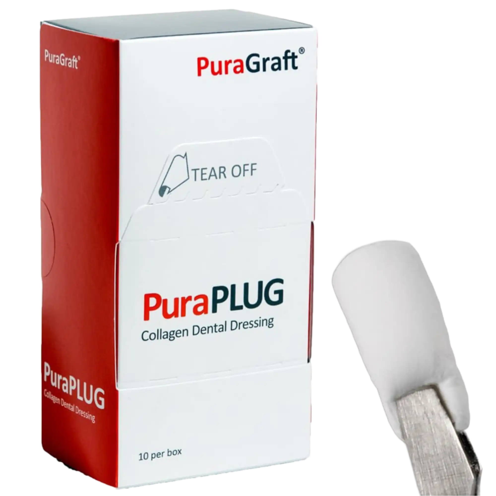 Puraplug Collagen Dressing, 10mm x 20mm, Resorbable, Sterile, 10/Box, PGPLG1