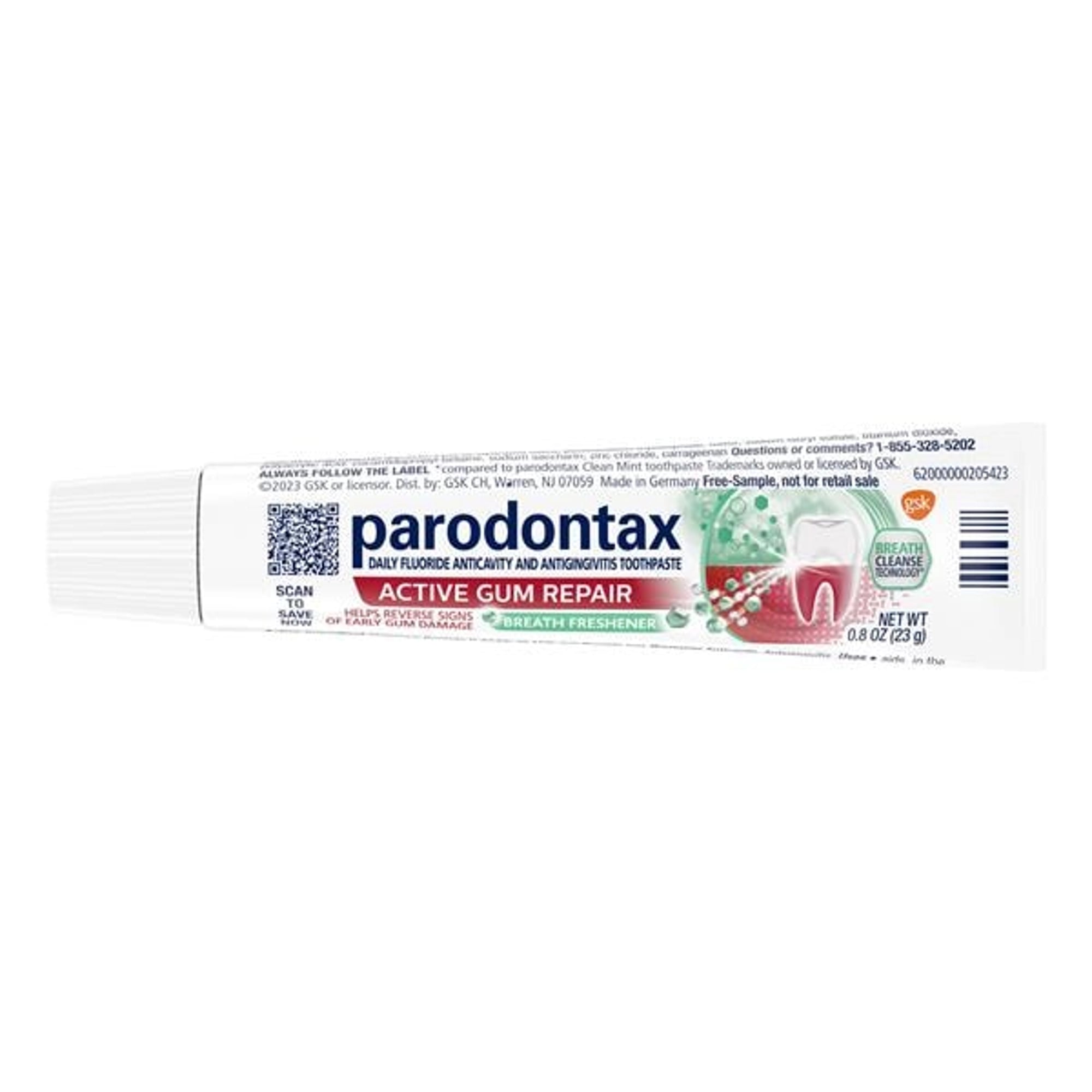 Parodontax Active Gum Repair Toothpaste, 0.8 oz Tube, 50/Case, 60000000202705