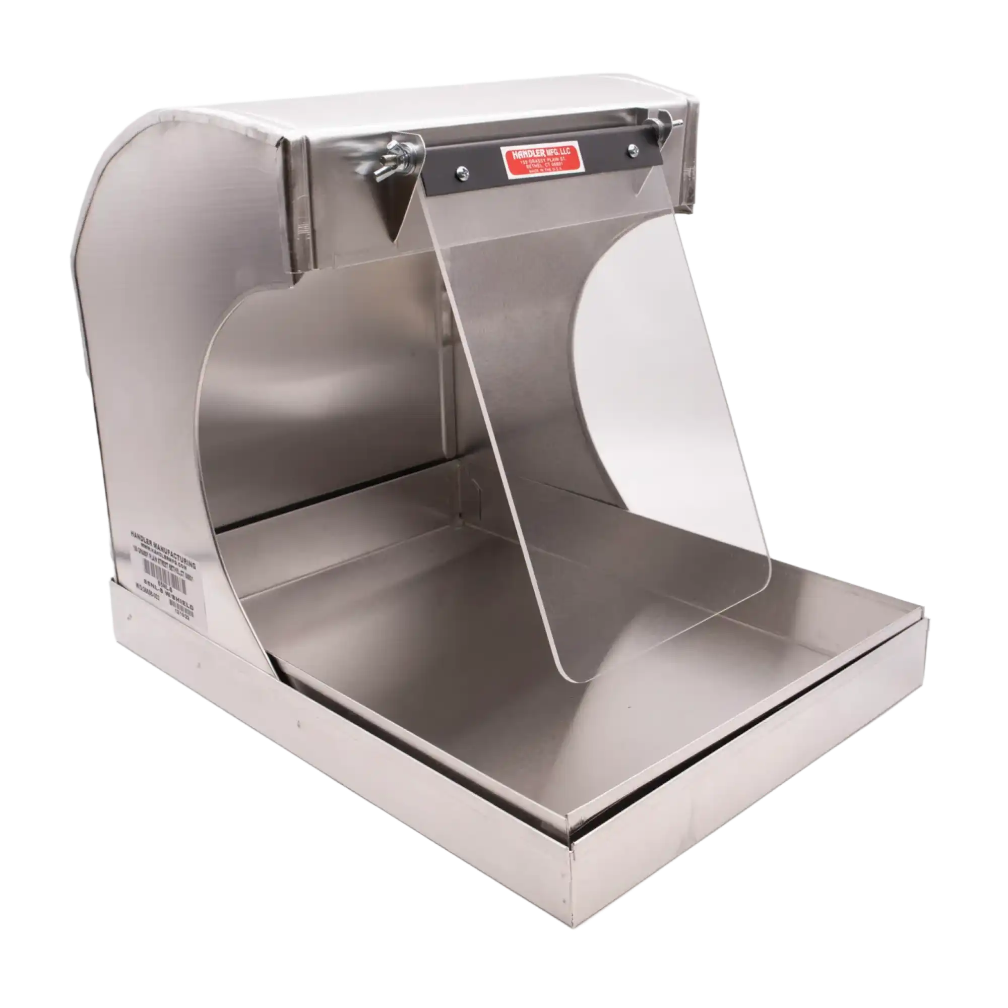 Handler 85NL Aluminum Splash Hood with Shield and Insert Pan, 10" W x 12" H x 14" D, 85NL-S