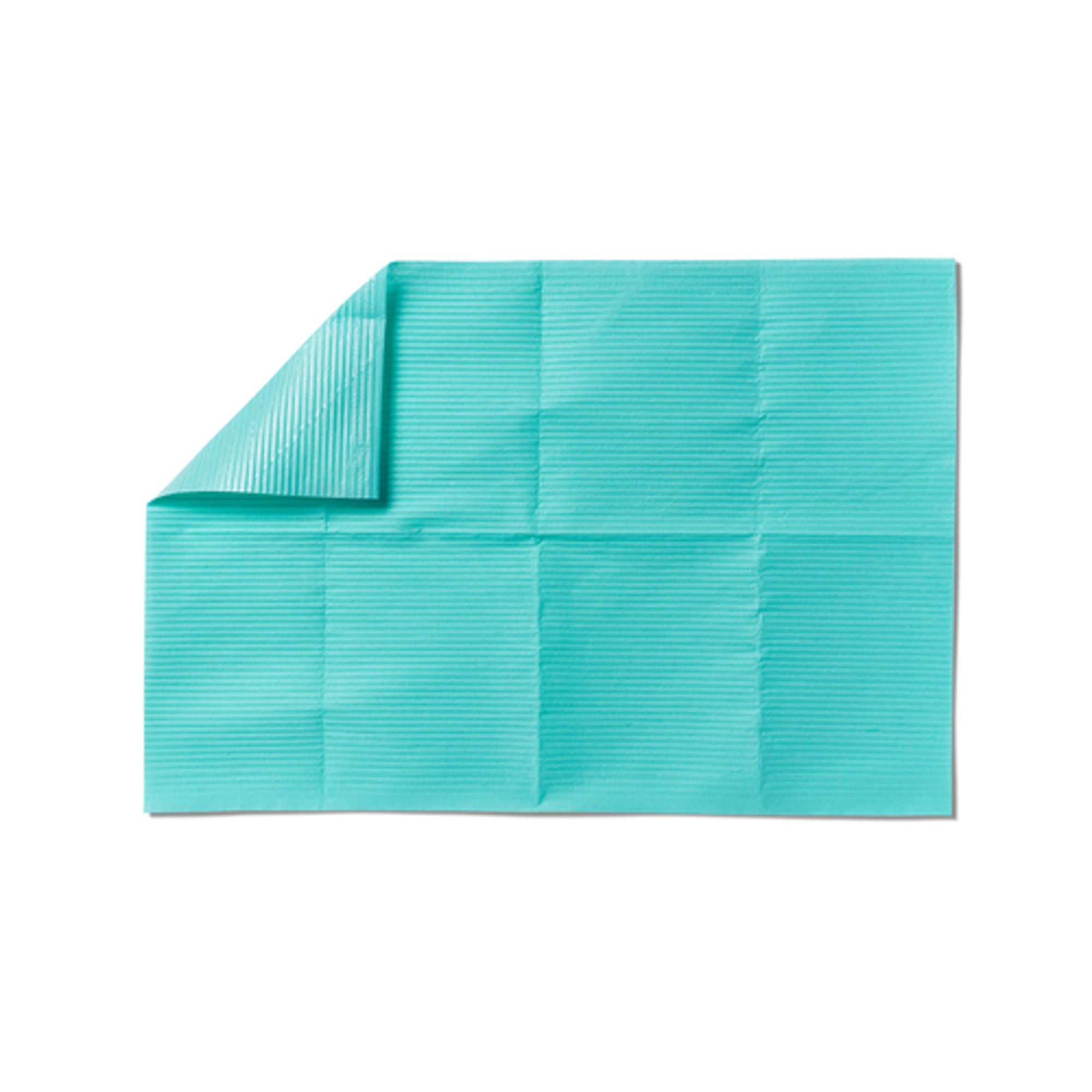 Quala Polyback Patient Bibs, 3-Ply, Aqua, 13" x 19", 500/Cs, 01KT8PD5DZXFZCYWR8BJ7HNF6B