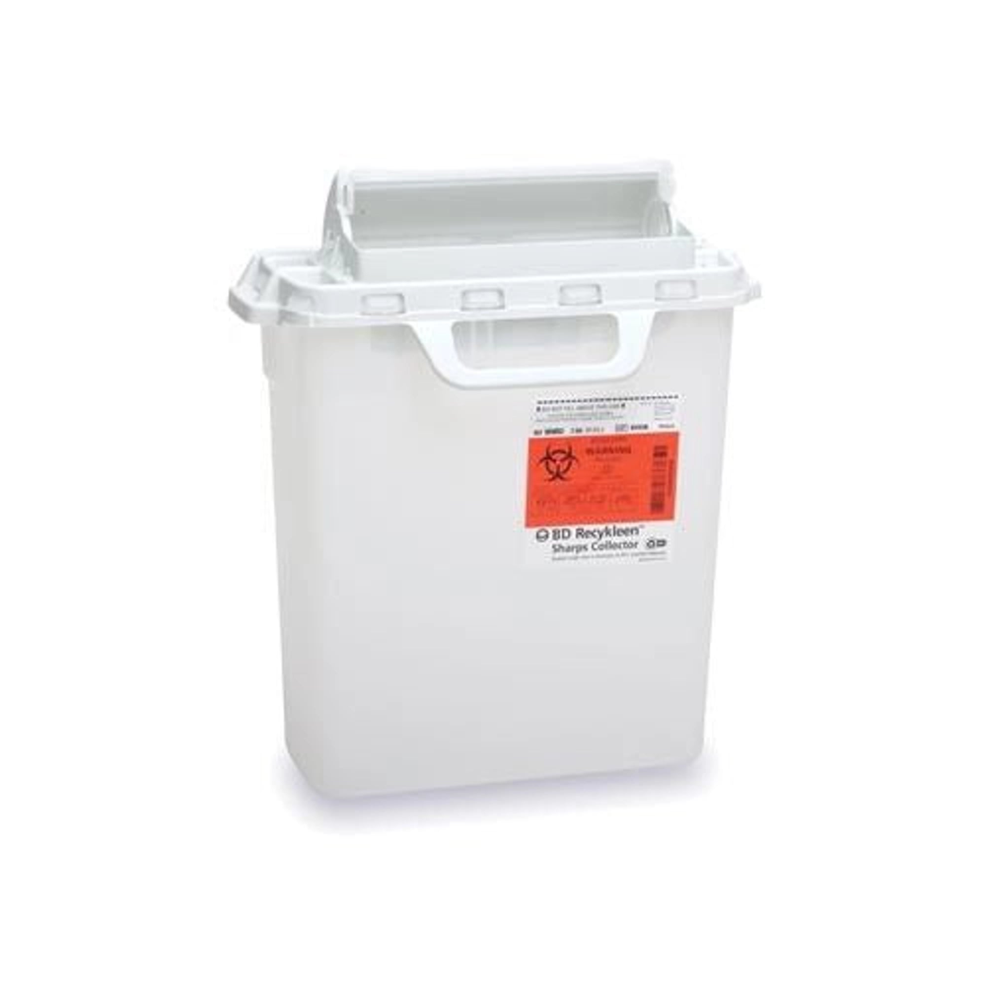 BD Sharps Collector, 2 Gallon, Counter-Balanced Door, Pearl, 1/Pk, 305422