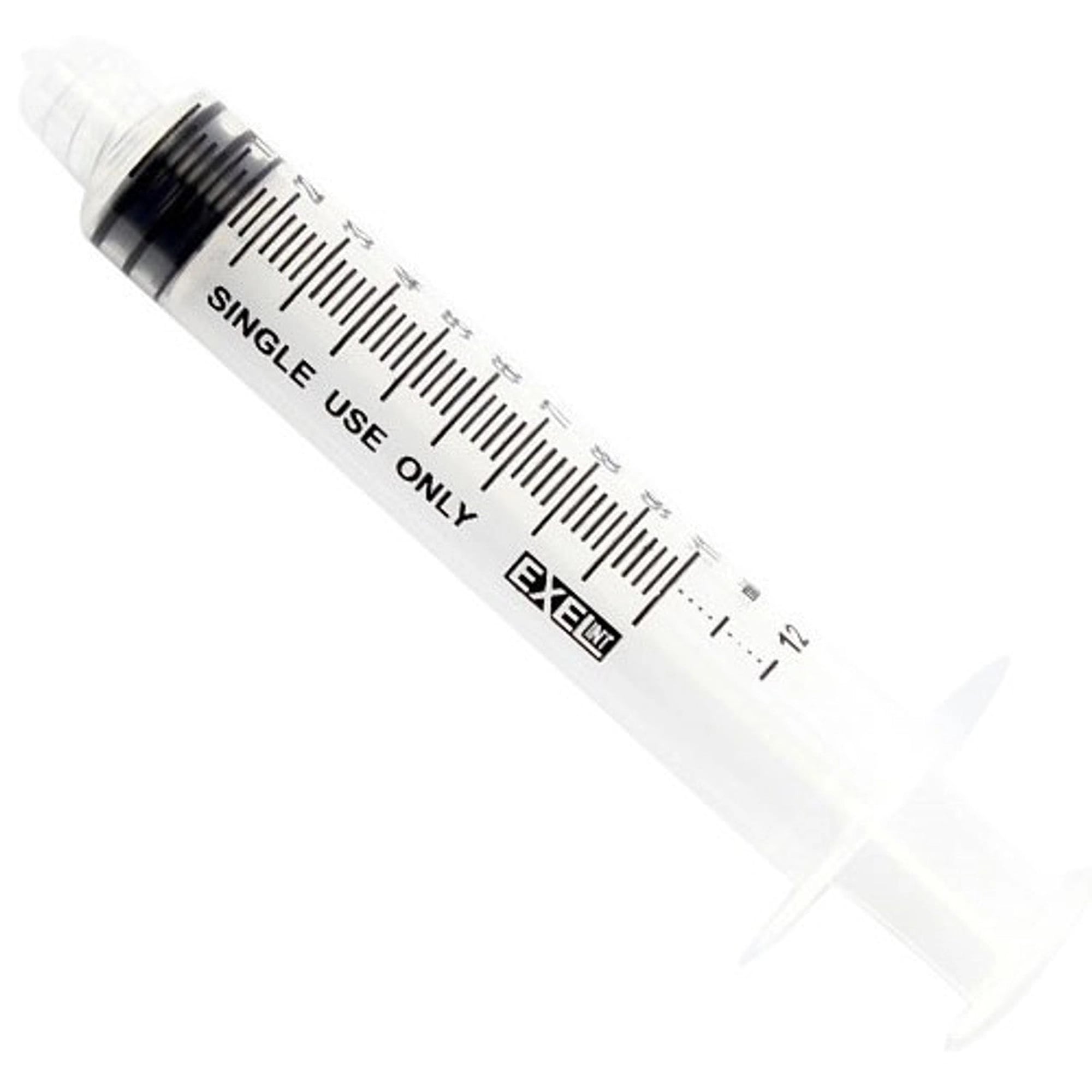 Exel 26265 Luer Lock Syringe with Cap, 10-12cc, Sterile, Latex-Free, Box of 100