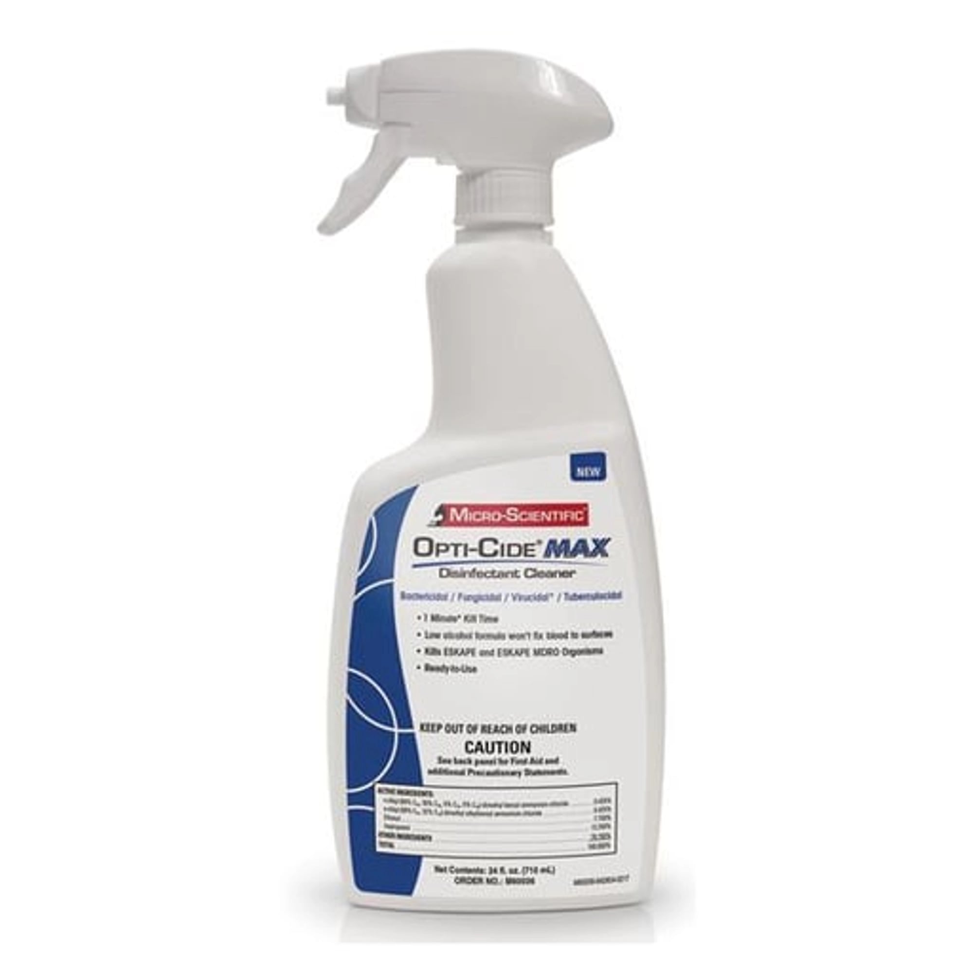 OptiCide Max Disinfectant Cleaner Spray, 24 oz Bottle, 12/Case, M60036