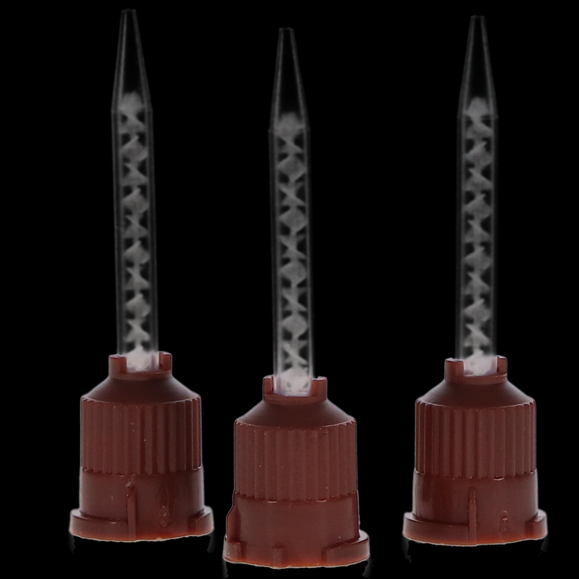 Pro Advantage T-Mixer Mixing Tips for Temporary Cement, Brown, 1:1 Ratio, 15/Pack, PA-8017