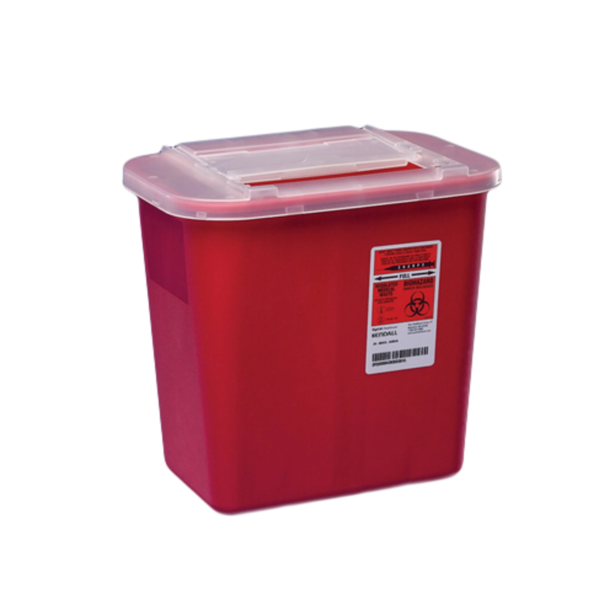 Cardinal Health Sharps-A-Gator Sharps Container with Sliding Lid, 2 Gallon, Red, 31142222