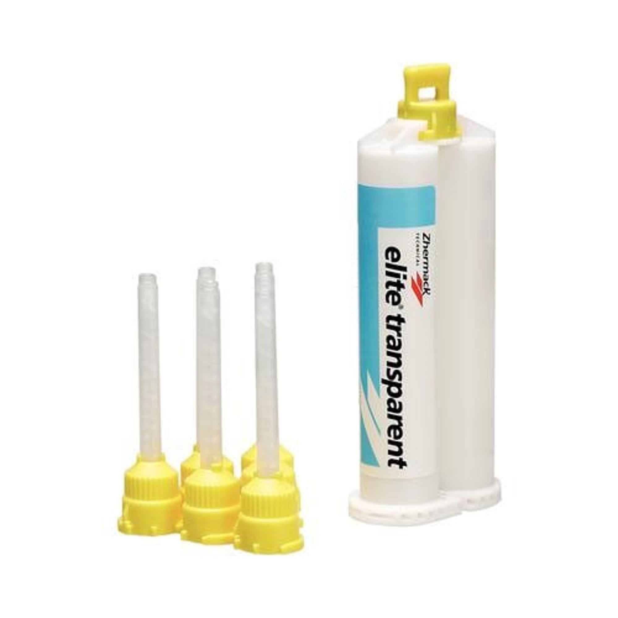 Zhermack Elite Transparent Laboratory A-Silicone, 50 mL Cartridge with 6 Mixing Tips, C401600