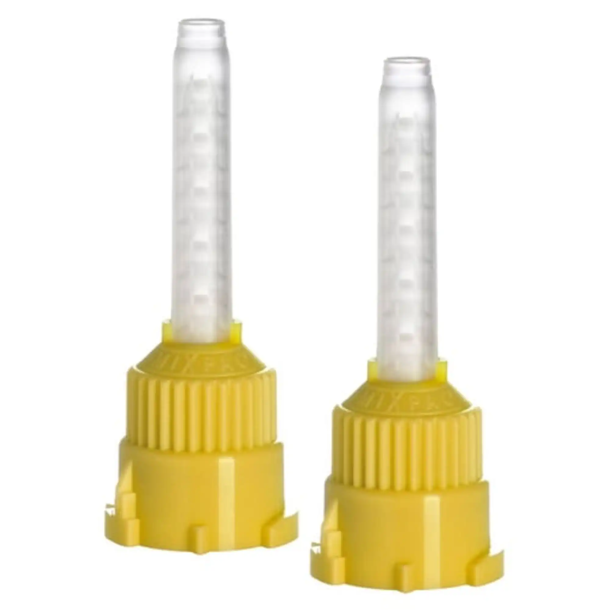 Hexa T-Mixer Yellow Mixing Tips, Small 4.2mm, 48/Pack, 1:1 & 2:1 Ratio, SLZ-154596