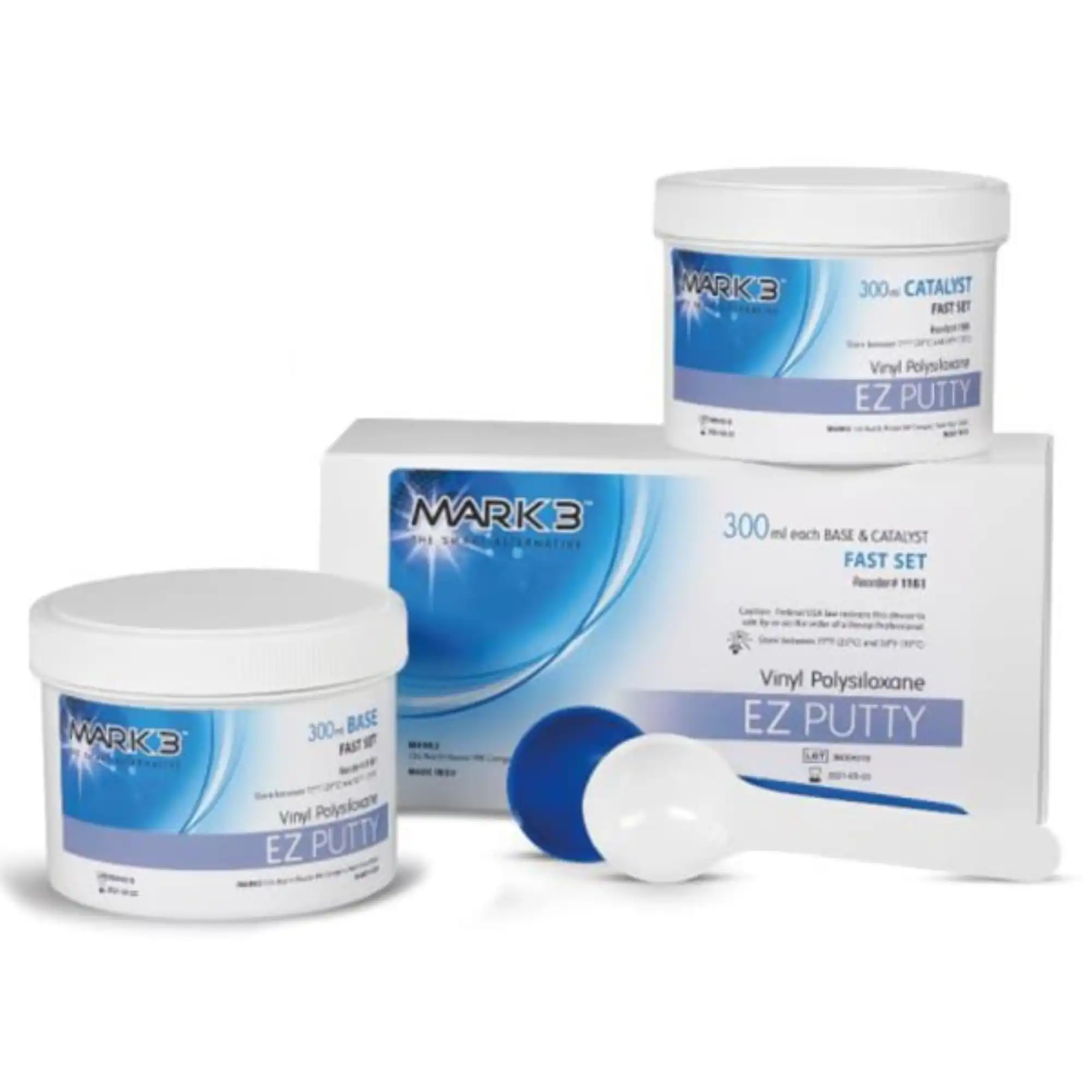 Mark3 EZ VPS Putty Regular Set, 300ml Base & 300ml Catalyst, 1160