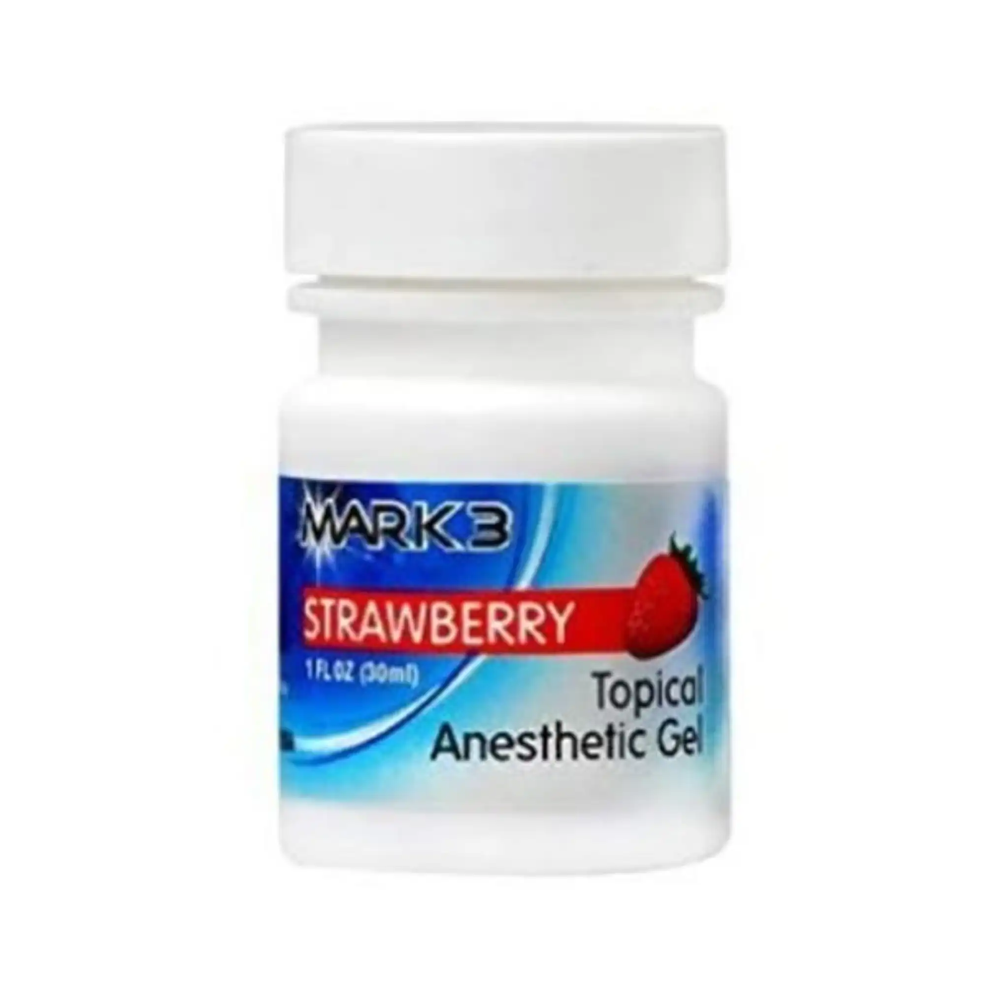 Mark3 Topical Anesthetic Gel, Strawberry, 20% Benzocaine, 1 oz Jar, 1603