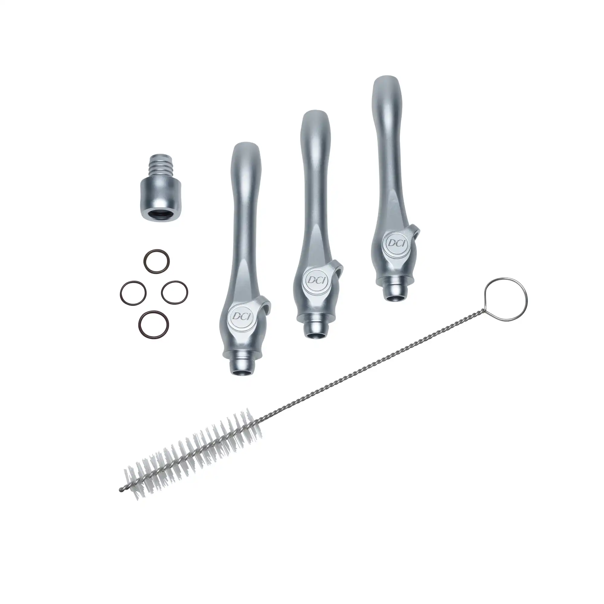 DCI International Precision Comfort Premium Extended Vacuum Valve Kit, 3 Valve Assemblies, 1 360° Swivel Quick-Disconnect, Cleaning Brush, Replacement O-Rings, 5104