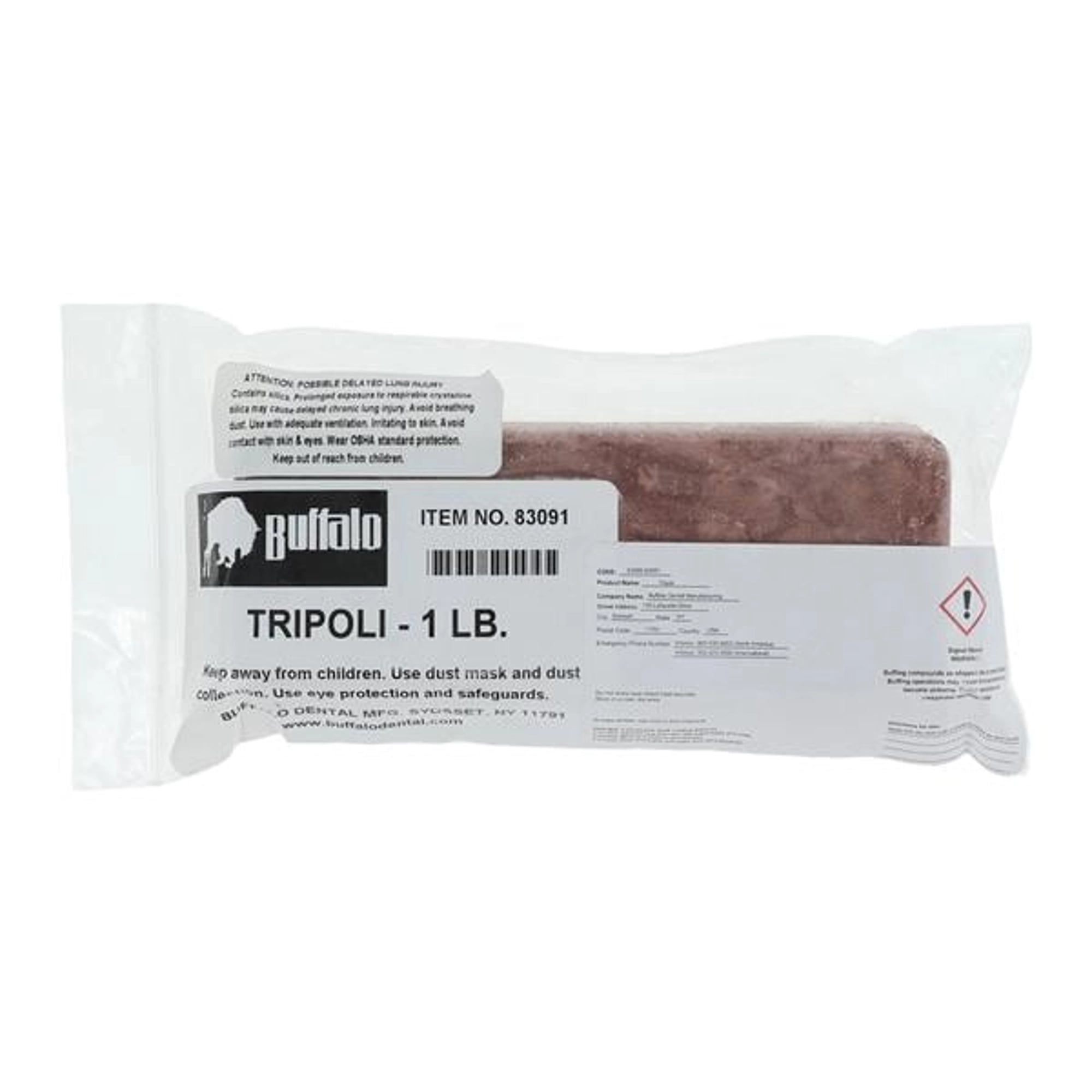 Buffalo Dental Tripoli Polishing Compound, 1 lb Bar/Cake, 83091