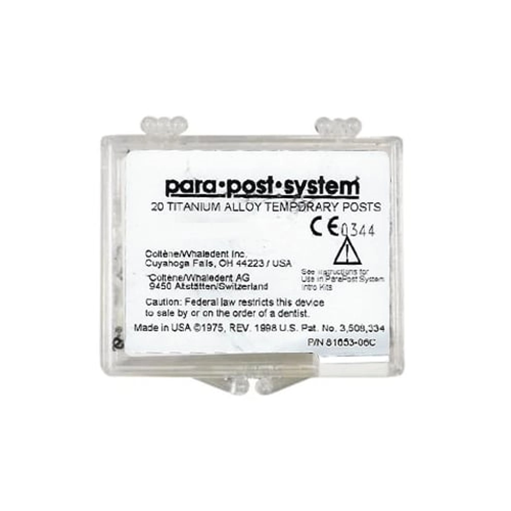 ParaPost Titanium Temporary Posts, Size 4 (.040"/1.0mm), Yellow, 20/Pkg, P464