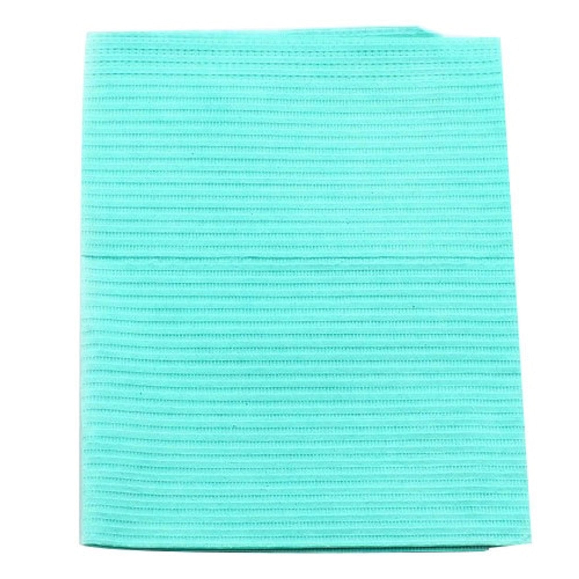 Crosstex Proback Extra Heavy Patient Bibs, Aqua, 19" x 13", Poly-Backed, 500/Case, WEPBAQ