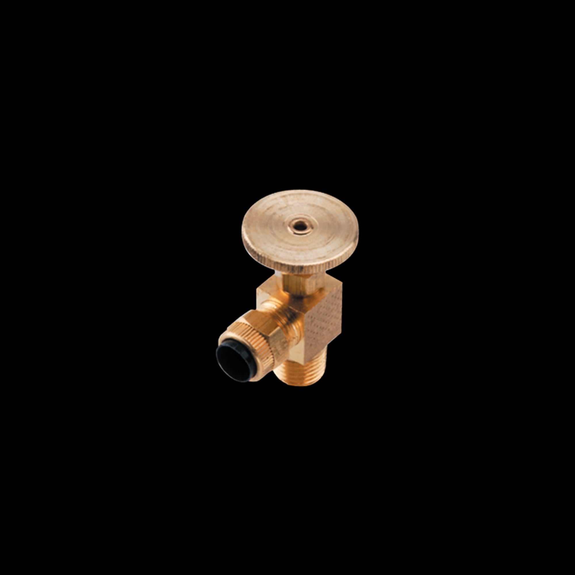 DCI International Right-Angle Needle Valve, 1/4" Poly x 1/8" MPT, 0872