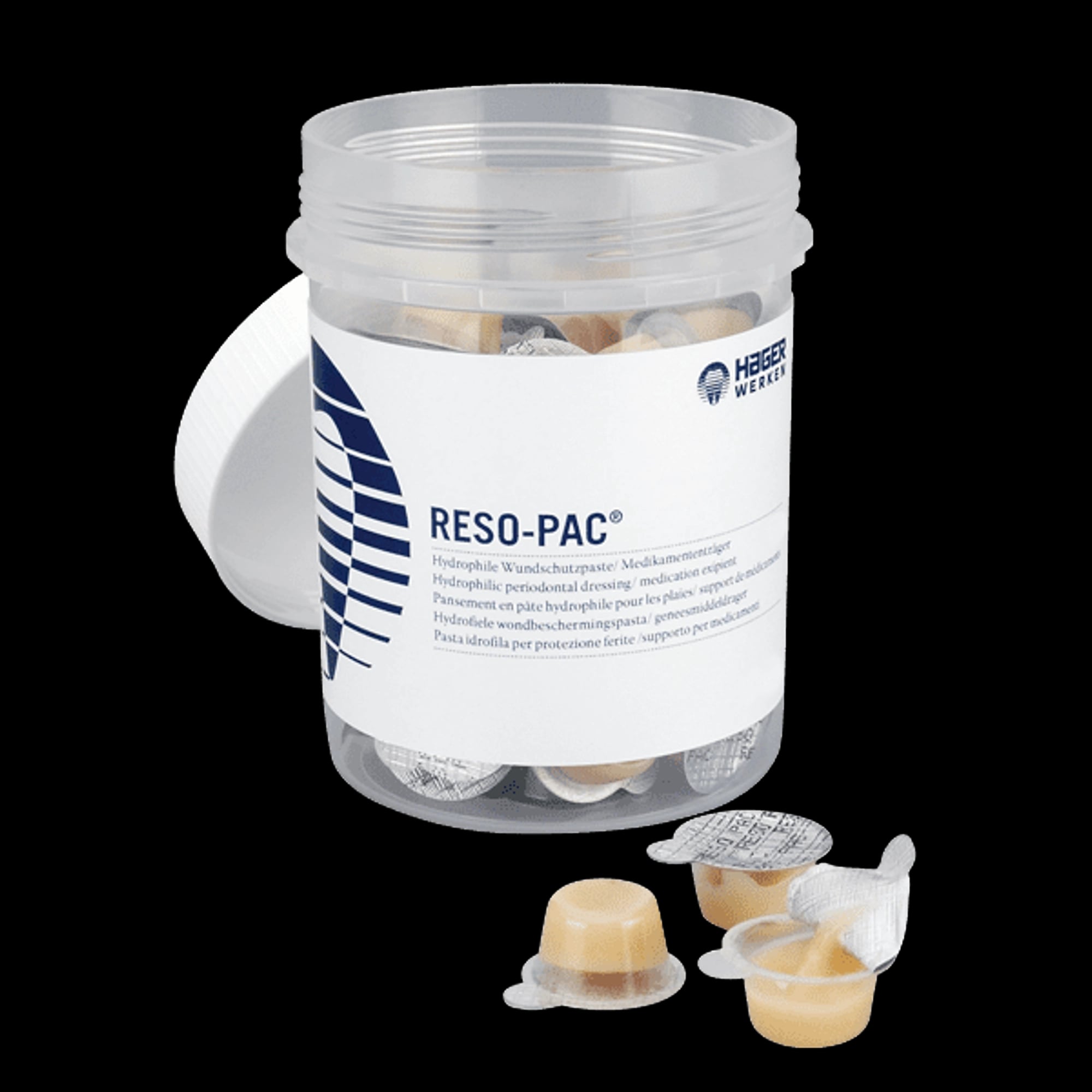 Hager Reso-Pac Hydrophilic Periodontal Dressing, Uni-Dose 2g Cups, General Practitioner Pack of 10, 155018