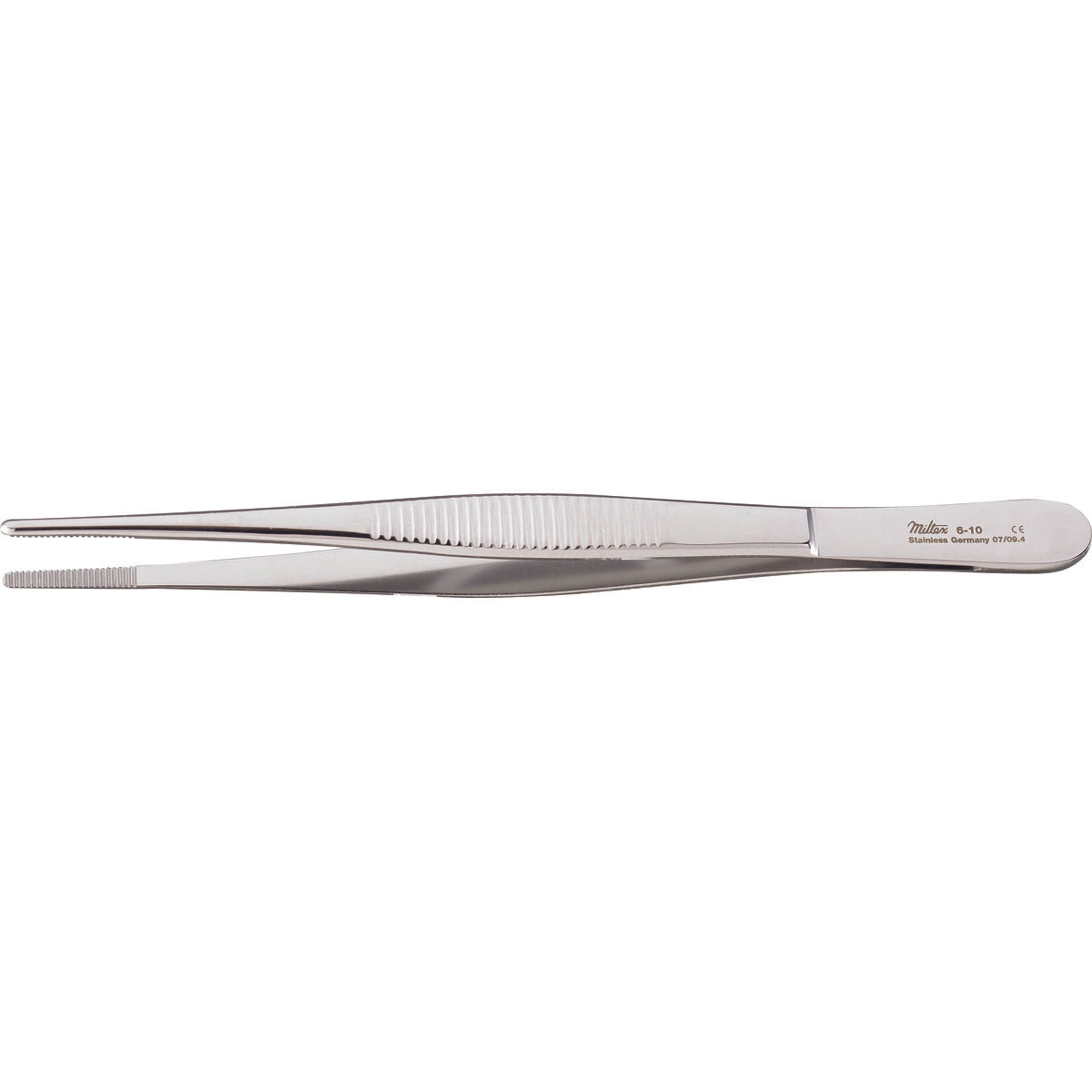 Miltex Dressing Forceps, 6" (15.24 cm), Serrated Tips & Handles, Surgical Stainless Steel