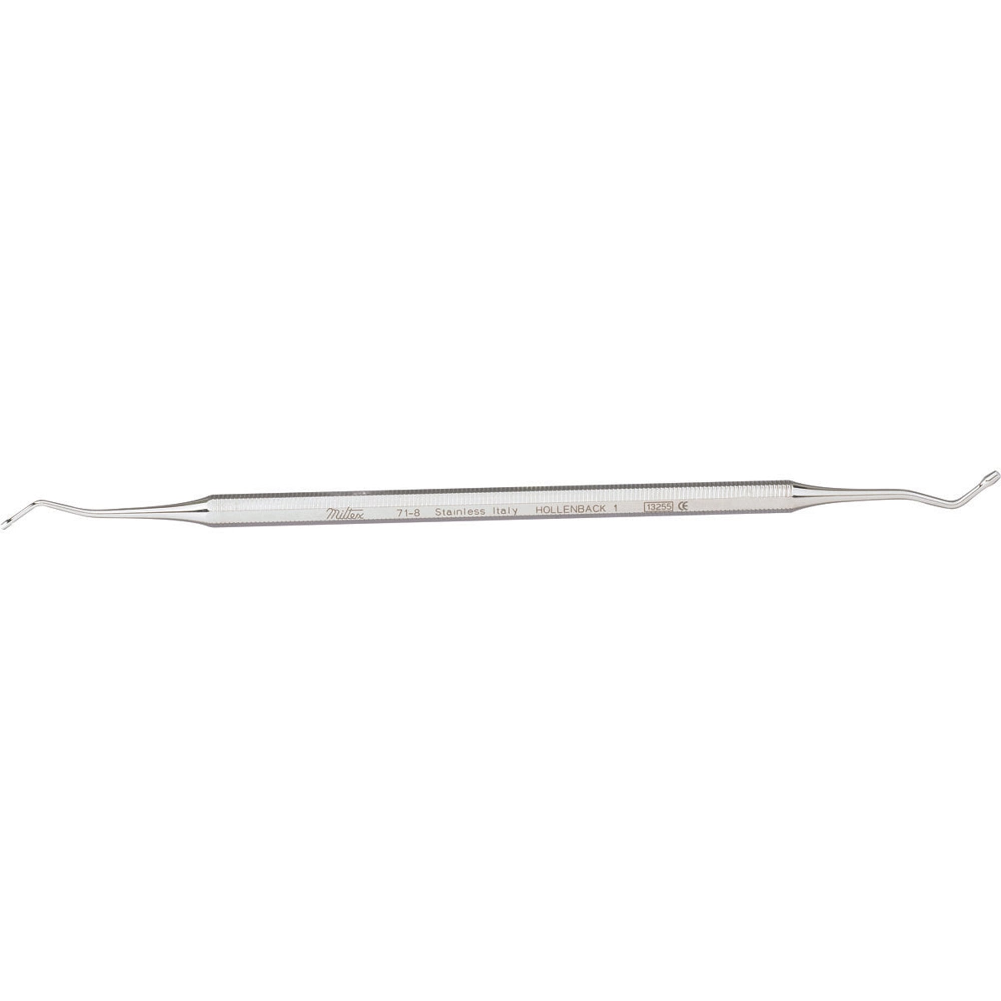 Miltex Hollenback Plugger 1, Double-Ended, Octagonal Handle, 1.0 mm and 1.65 mm Tips