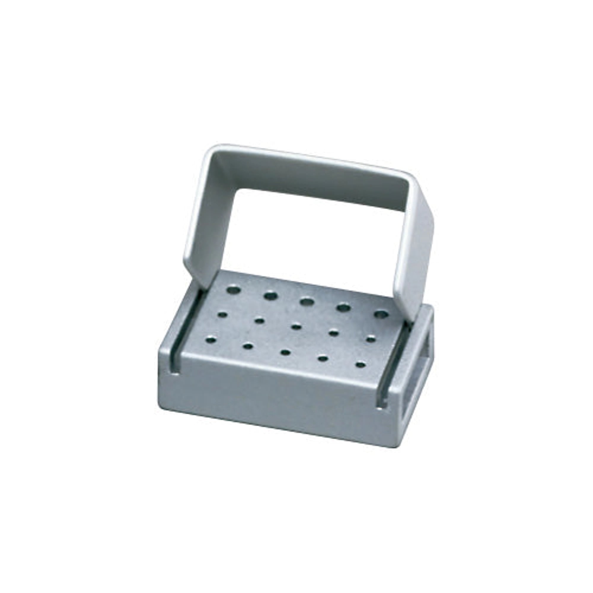 Palmero 15-Hole FG Bur Block, Anodized Aluminum, 1-5/8" x 1-1/8"