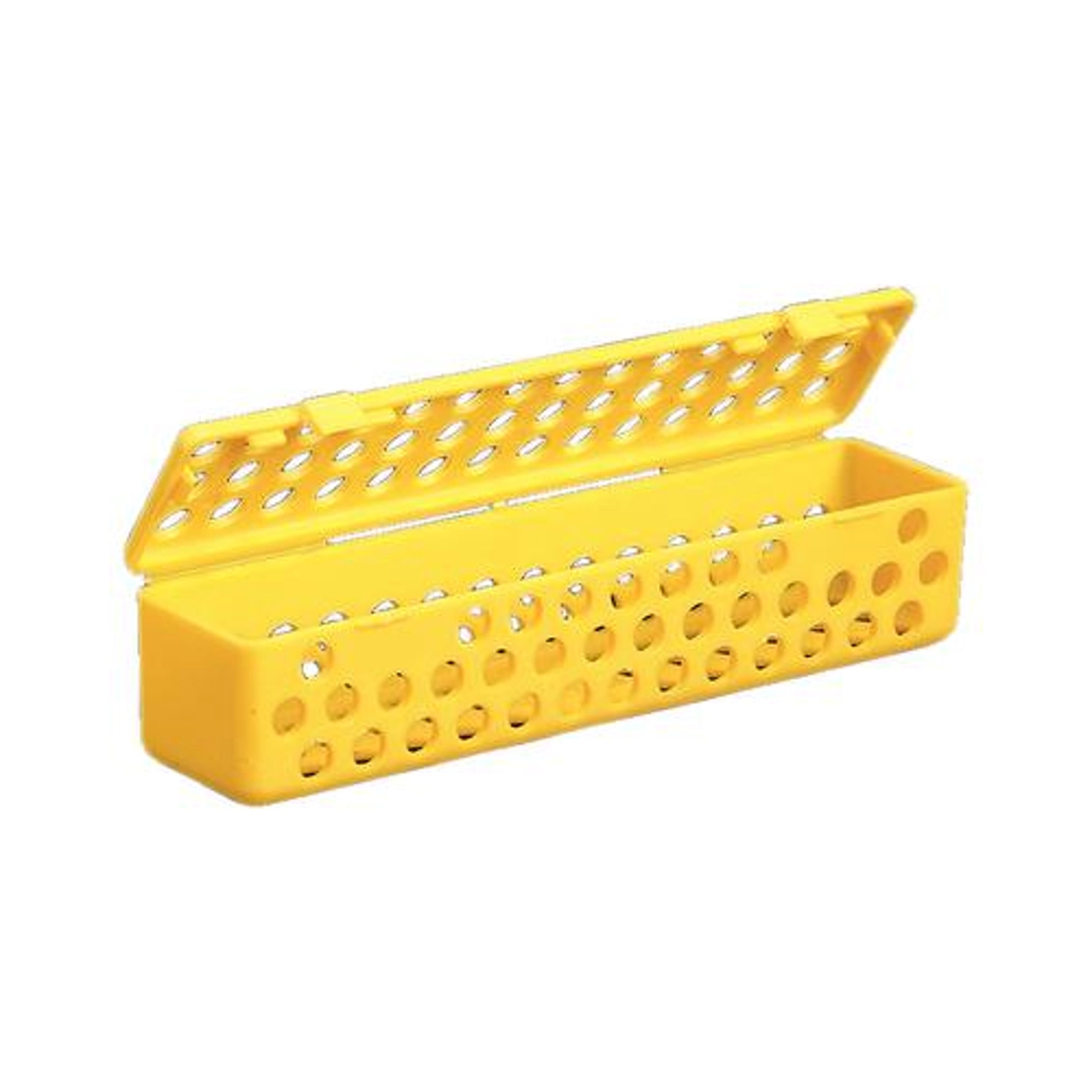 Plasdent Instrument Steri Container, Neon Yellow, 8" x 1-3/4" x 1-3/4", Autoclavable