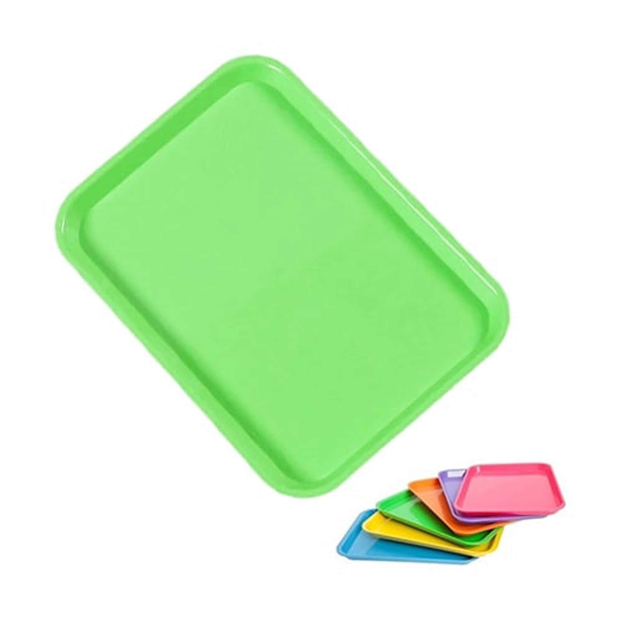 Plasdent Set-Up Flat Tray Size B Neon Green, 13 3/8" x 9 5/8" x 7/8", 300BF4N