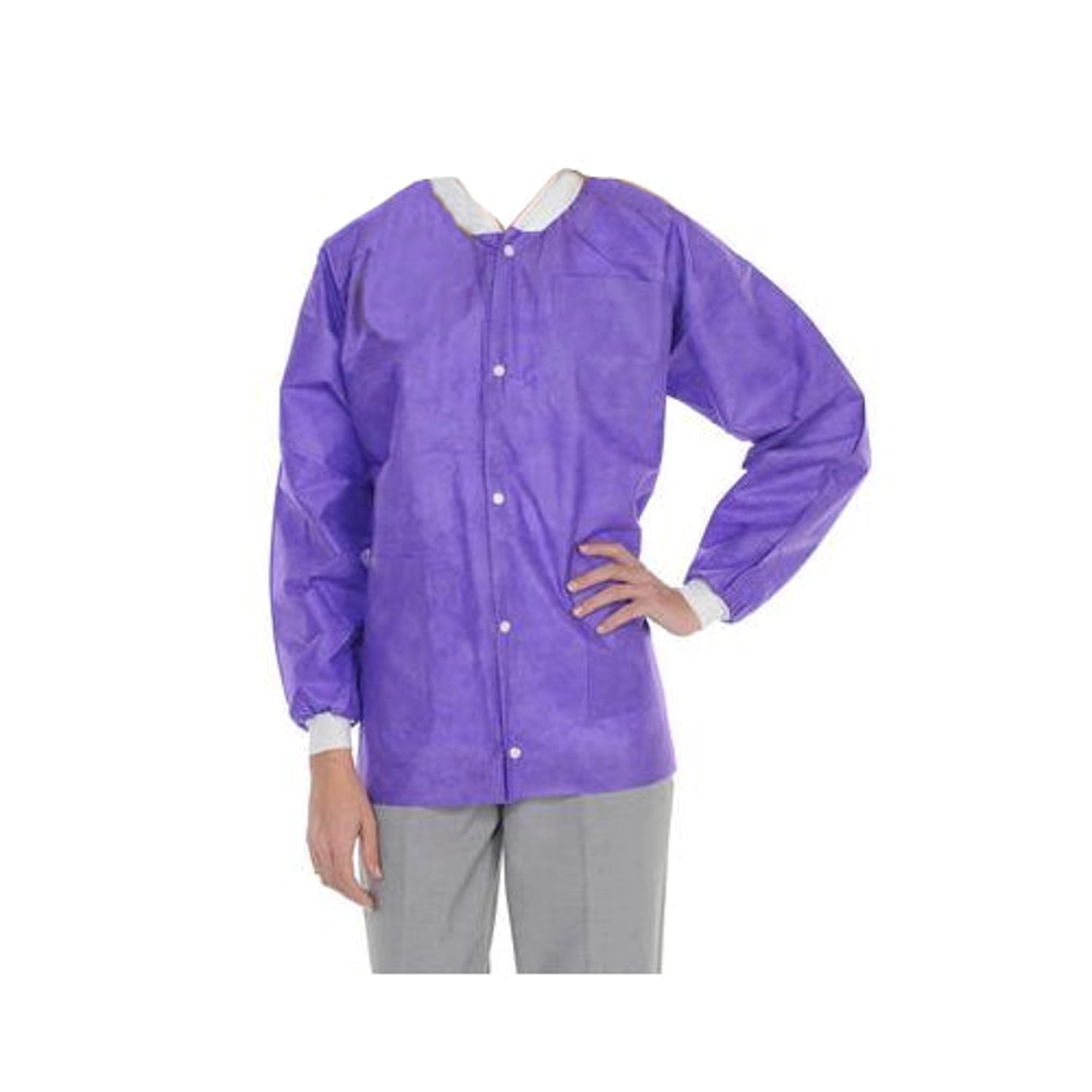 ValuMax Extra-Safe Jacket, Deep Purple, Large, Hip-Length, 3-Layer SMS, AAMI Level 3, 10/Pk