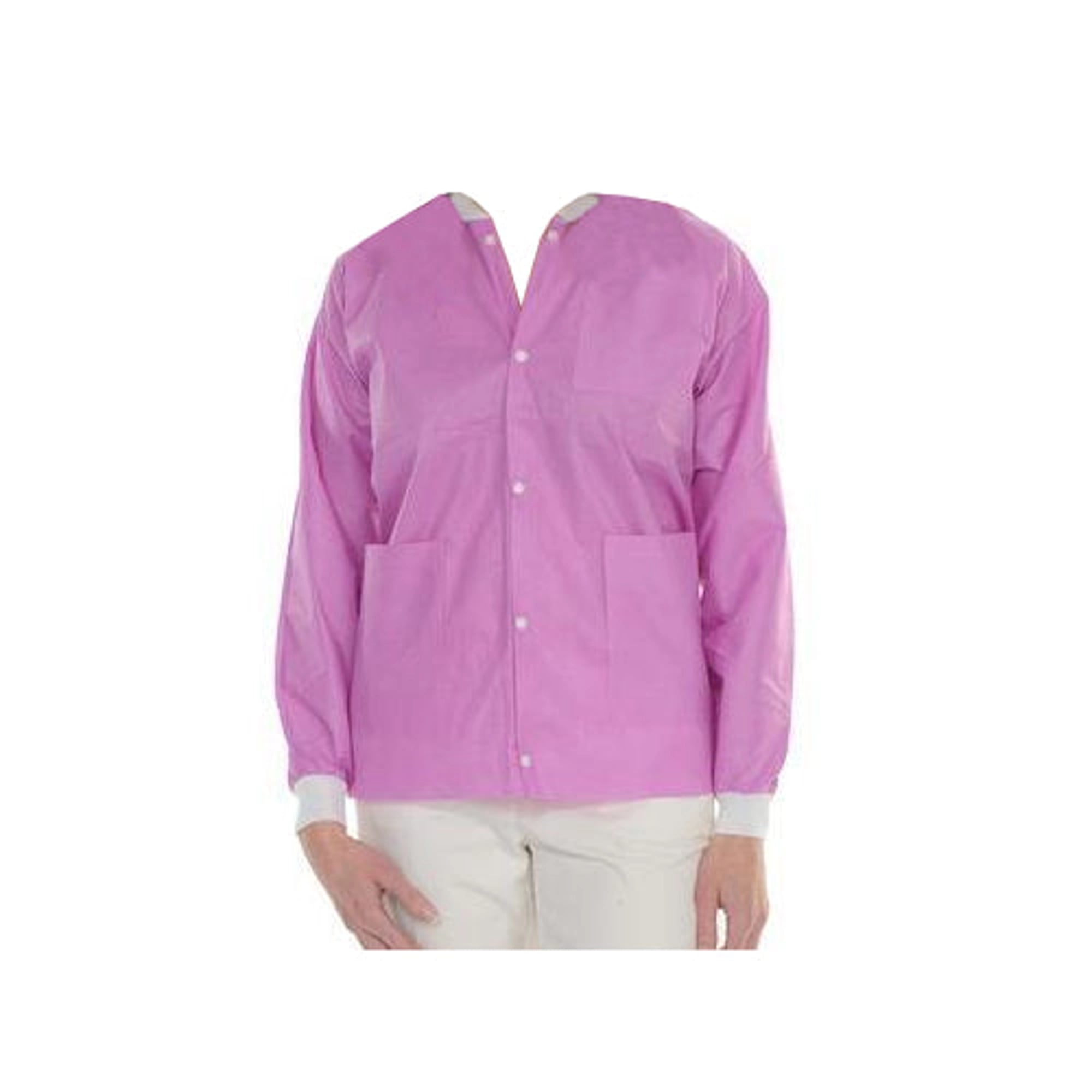 ValuMax Extra-Safe Jackets, Lavender, X-Small, 10/Pack, Hip-Length, Fluid-Resistant SMS, AAMI Level 3