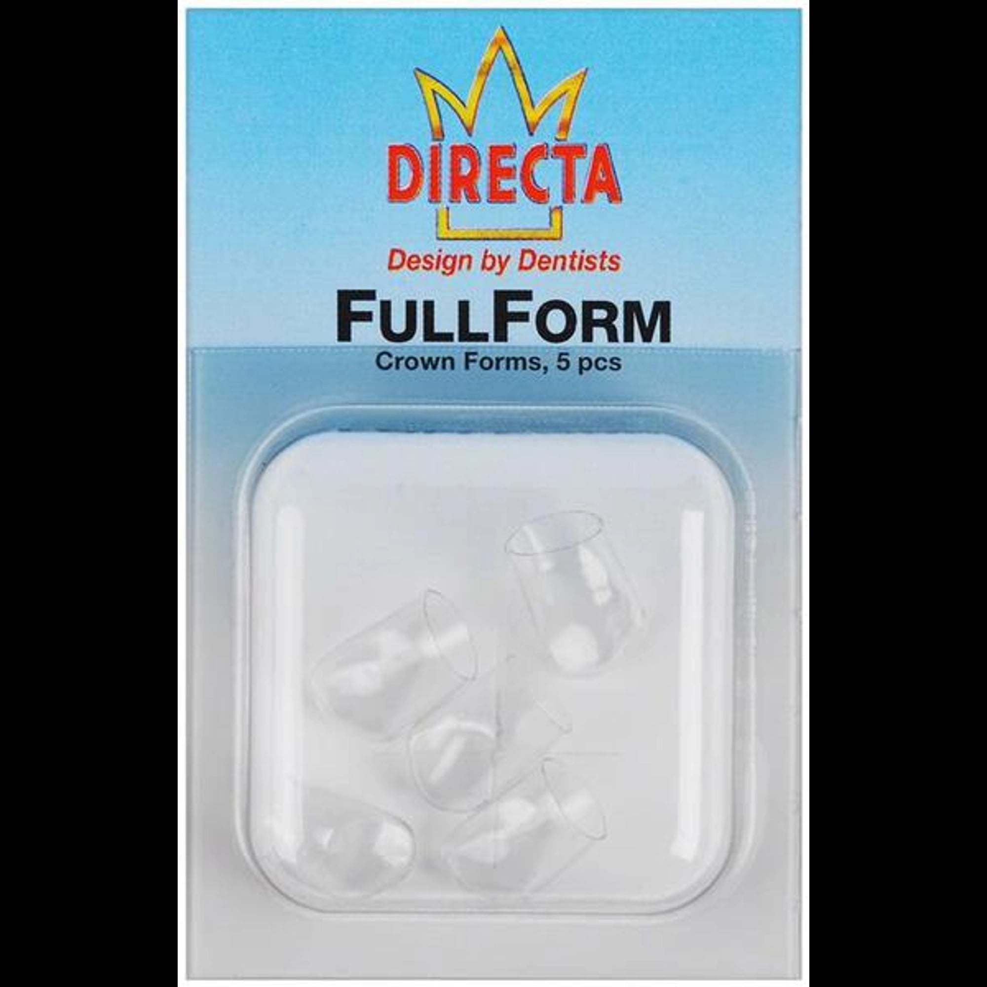 Directa FullForm P-1 (C System) Clear Crown Form, Upper Right Central, Refill Pack of 5, 609612