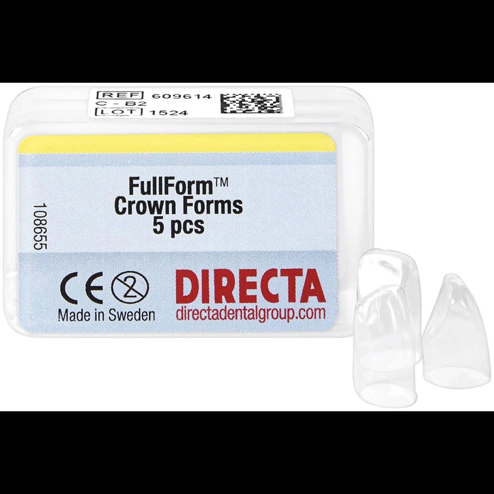 Directa FullForm B-2 (C System) Clear Crown Form, Large, Refill Pack of 5, 609614