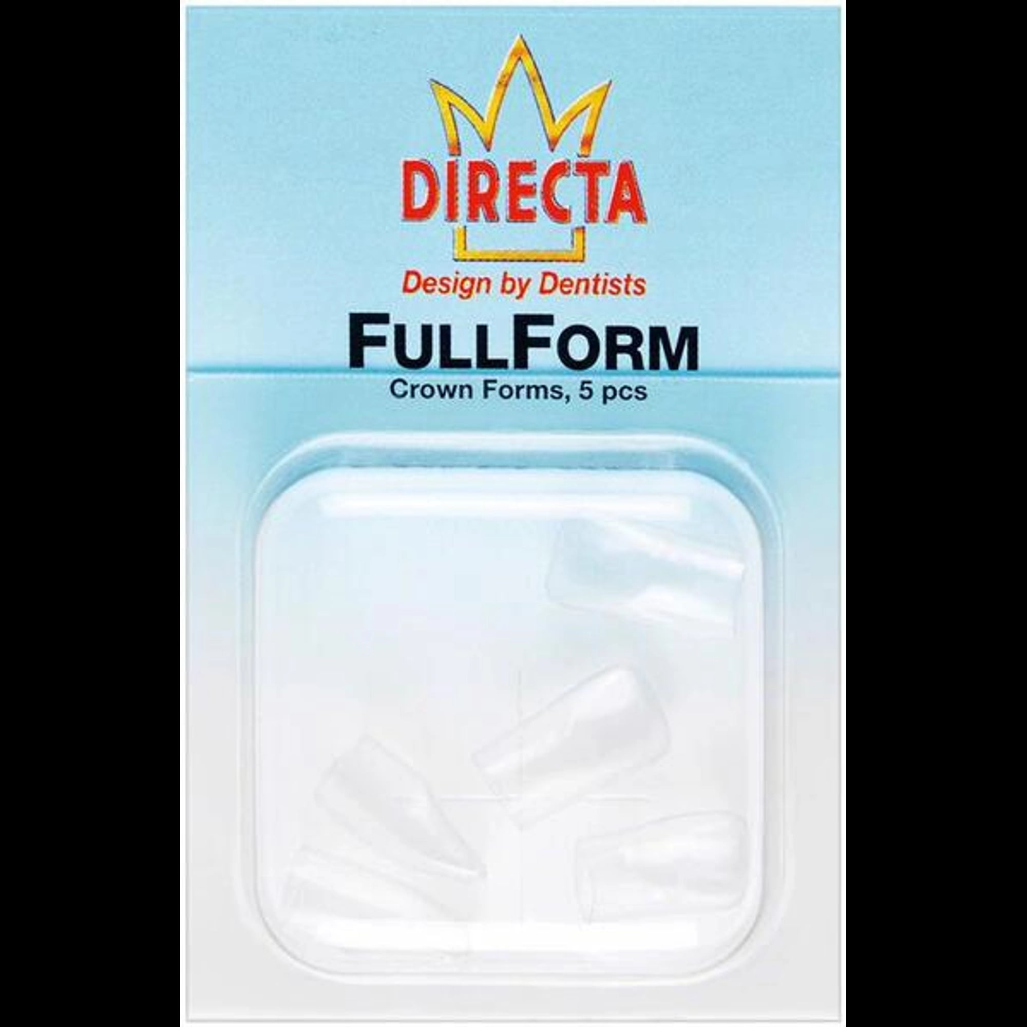 Directa FullForm B-3 (C System) Pre-Contoured Transparent Crown Forms, Upper Left Central, Large, 5/Pkg, 609615